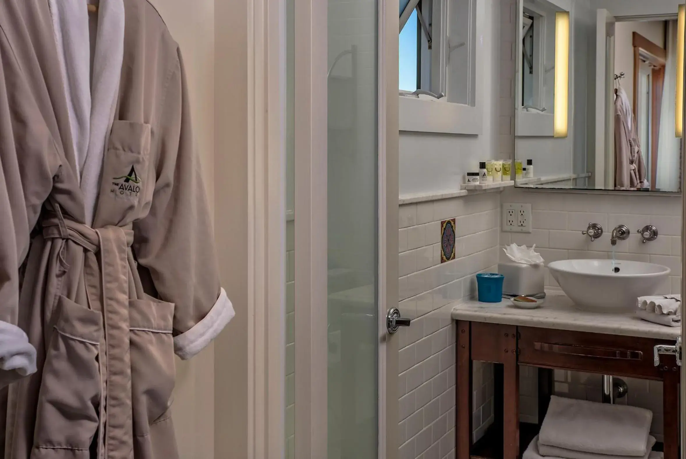 Bathroom in The Avalon Hotel in Catalina Island