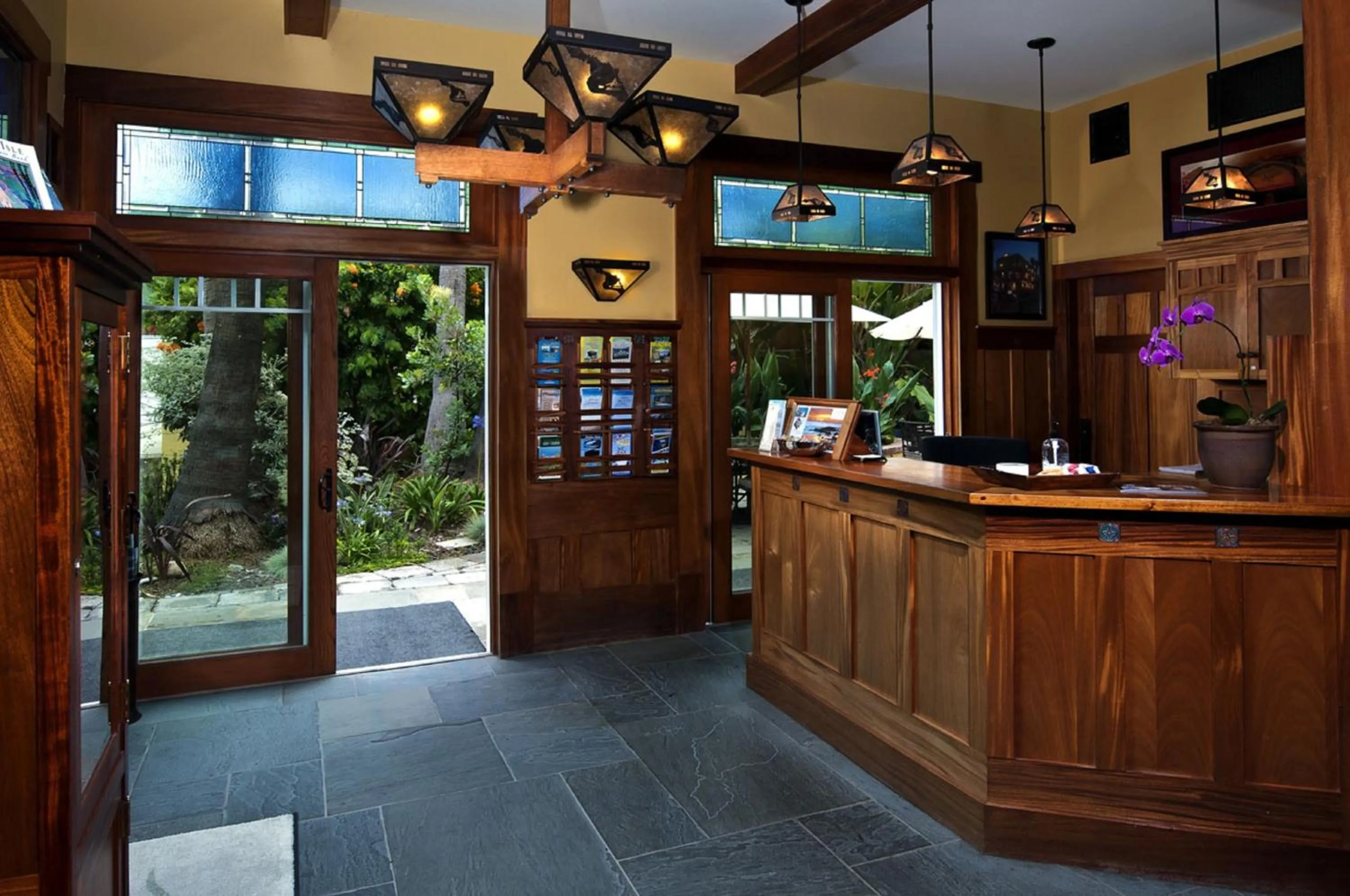 Lobby or reception in The Avalon Hotel in Catalina Island