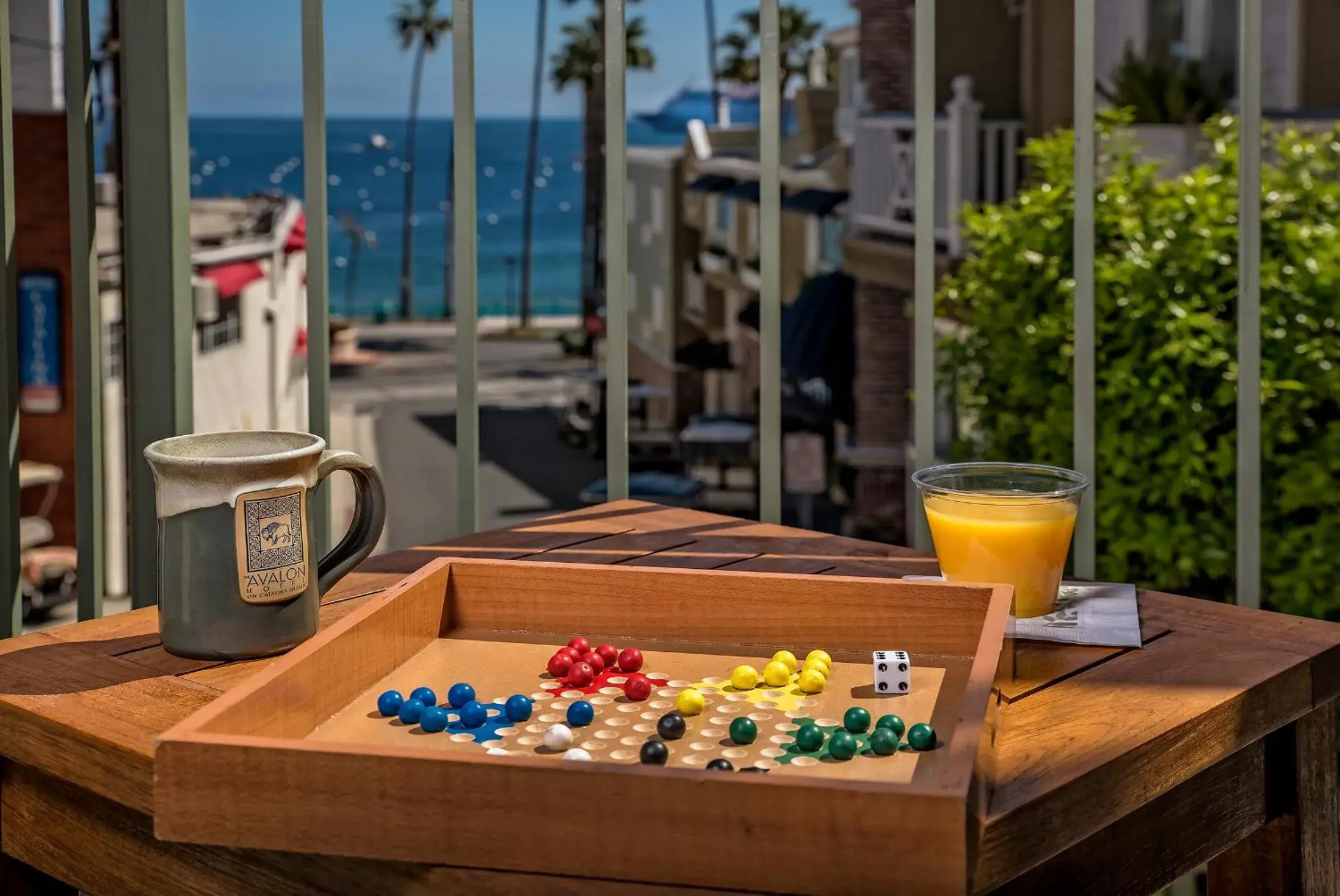 Patio in The Avalon Hotel in Catalina Island