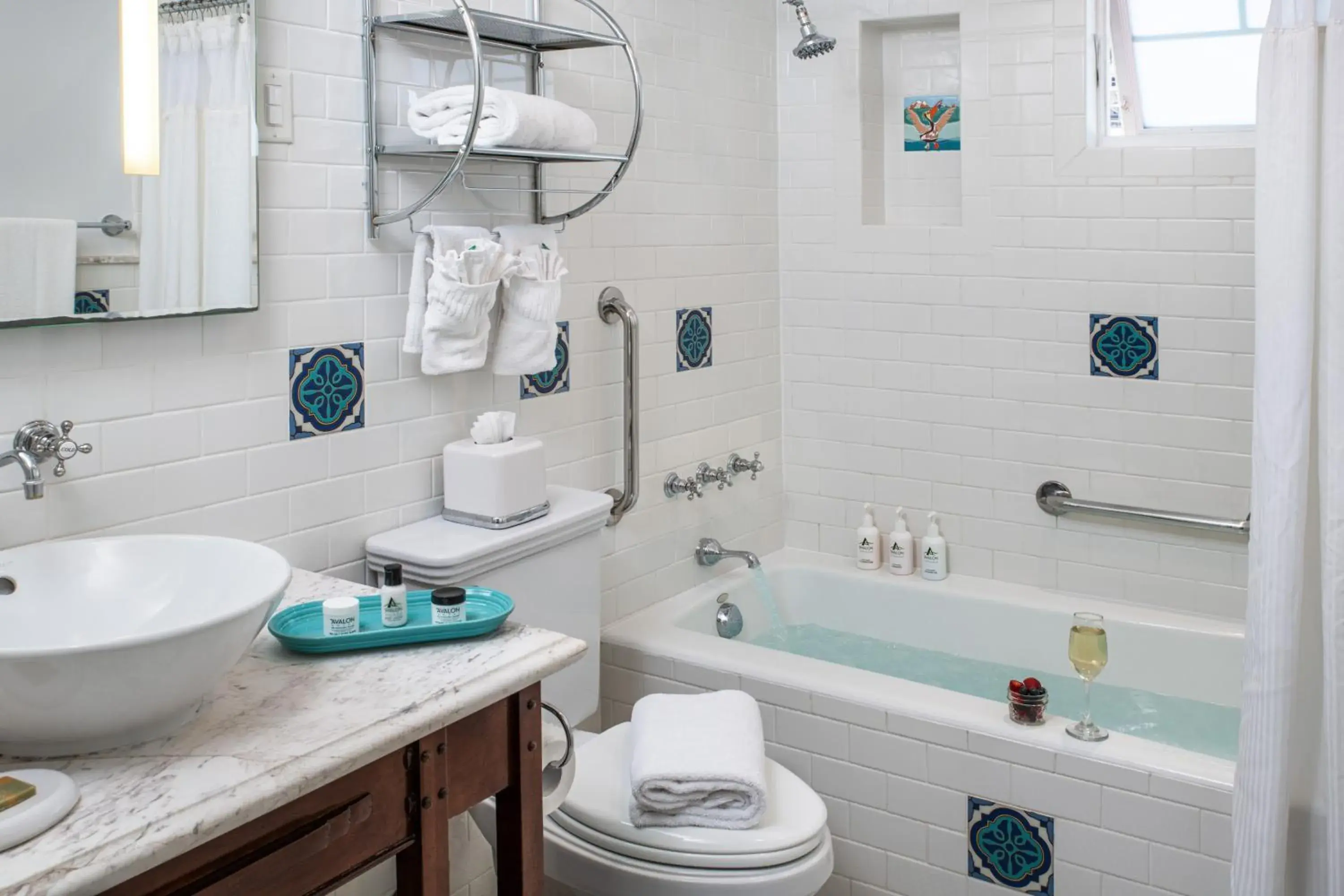 Shower, Bathroom in The Avalon Hotel in Catalina Island