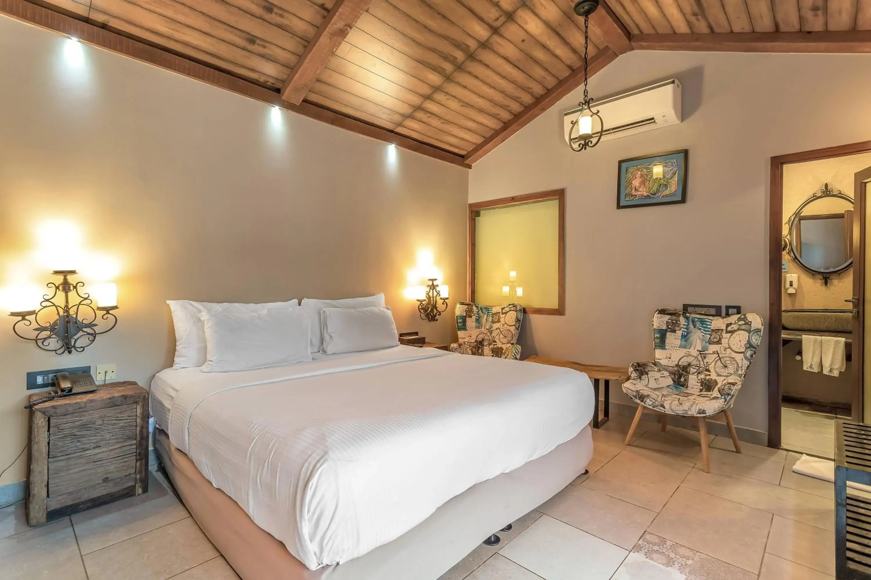 Bed in The Baga Beach Resort Bed in The Baga Beach Resort