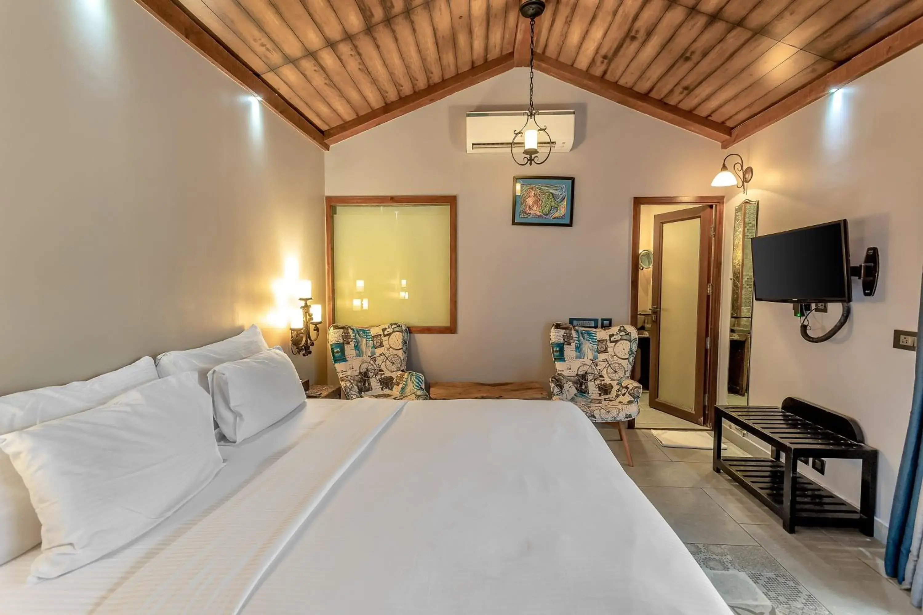 Bed in The Baga Beach Resort Bed in The Baga Beach Resort