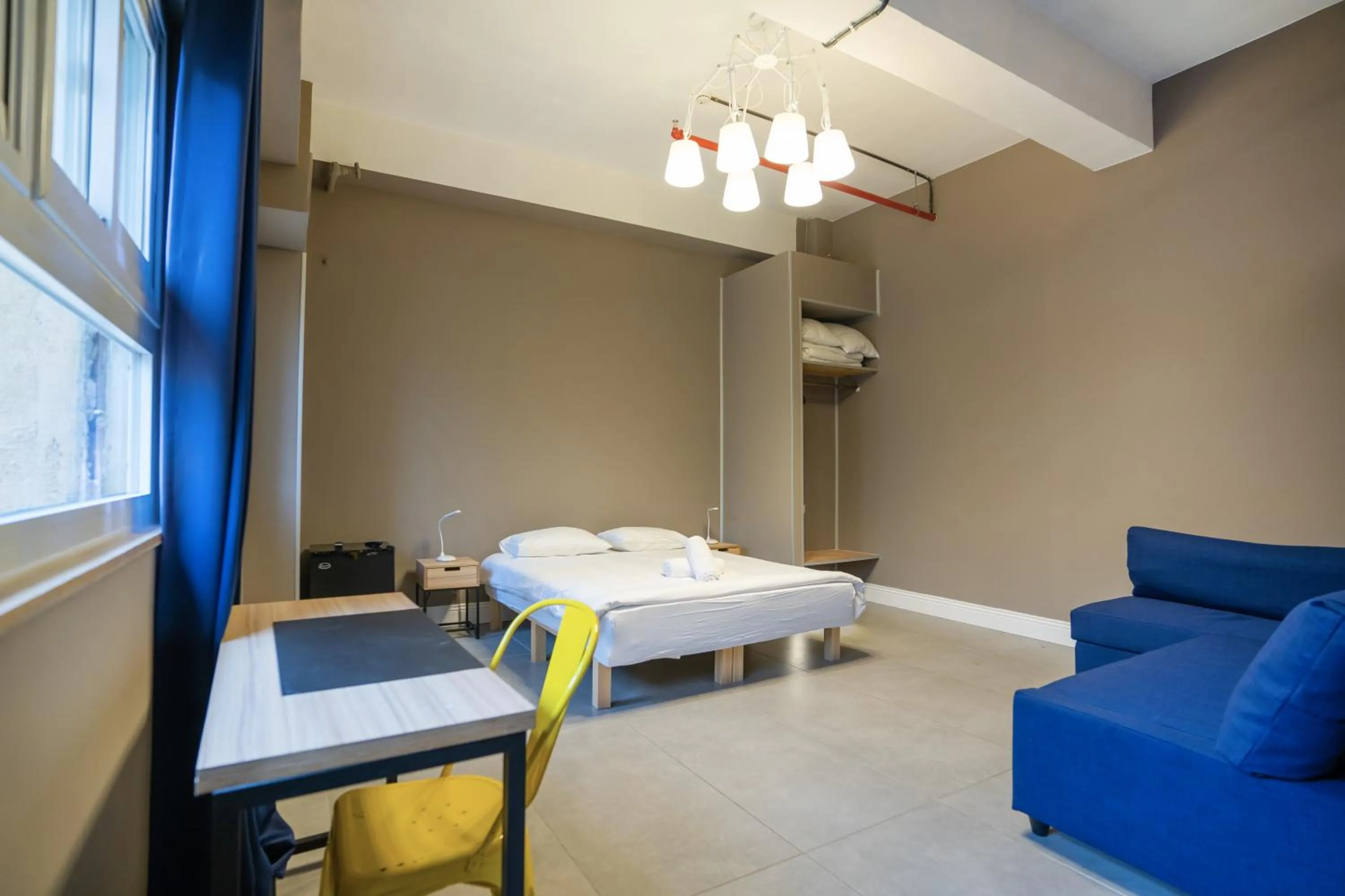 Living room in The Post Hostel Jerusalem