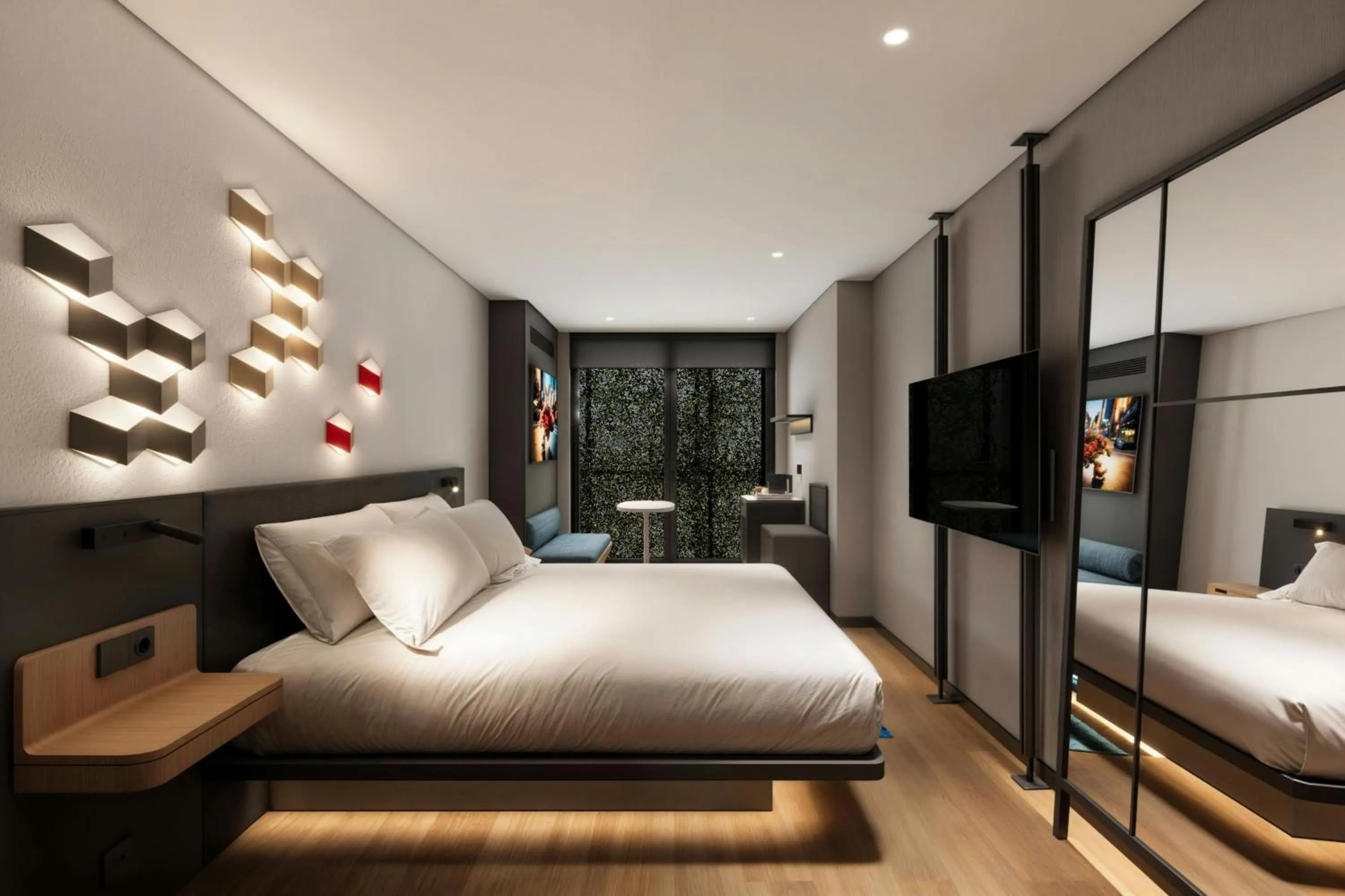 Photo of the whole room, Bed in Aloft Istanbul Karakoy