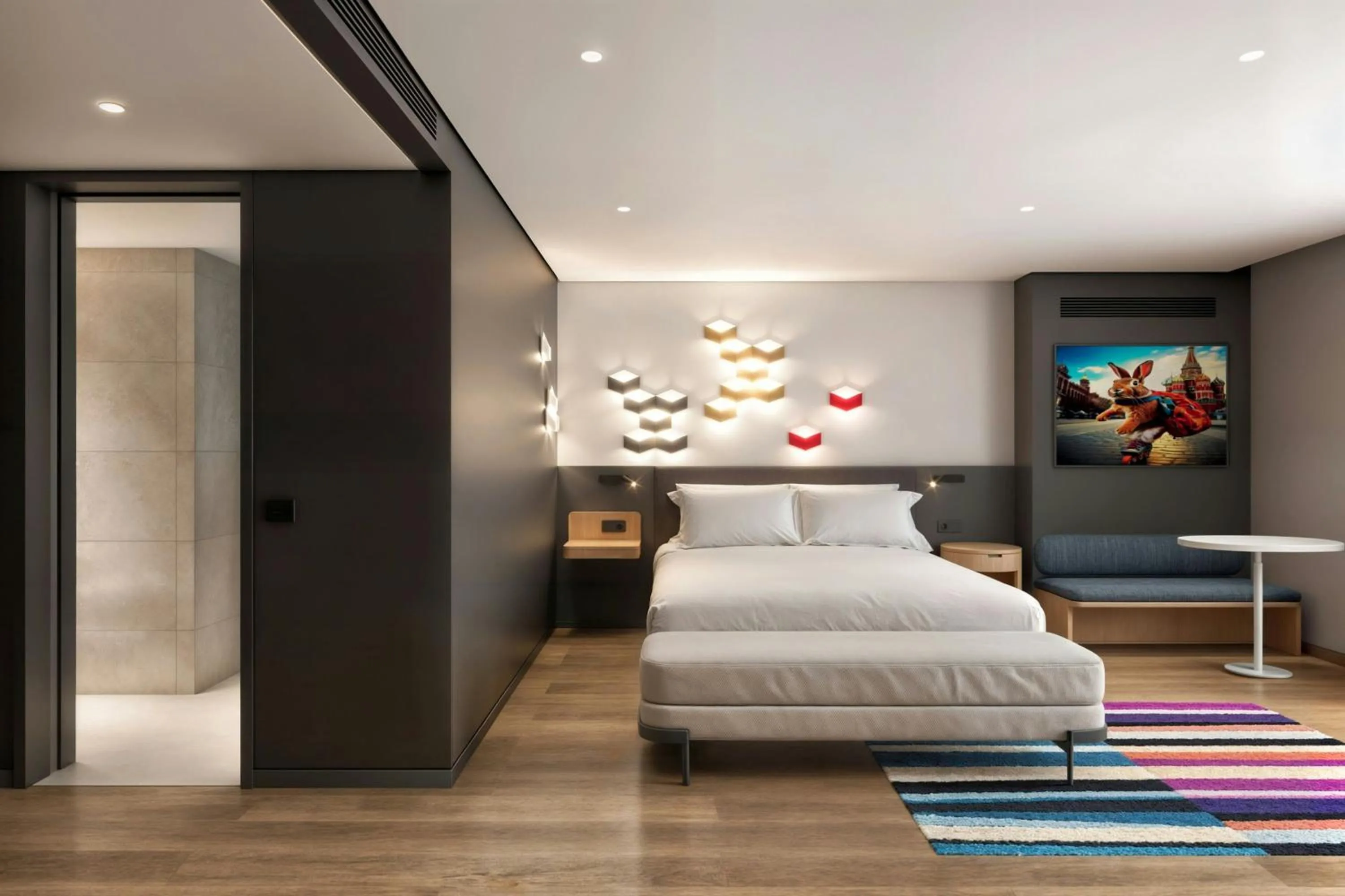 Bedroom, Bed in Aloft Istanbul Karakoy