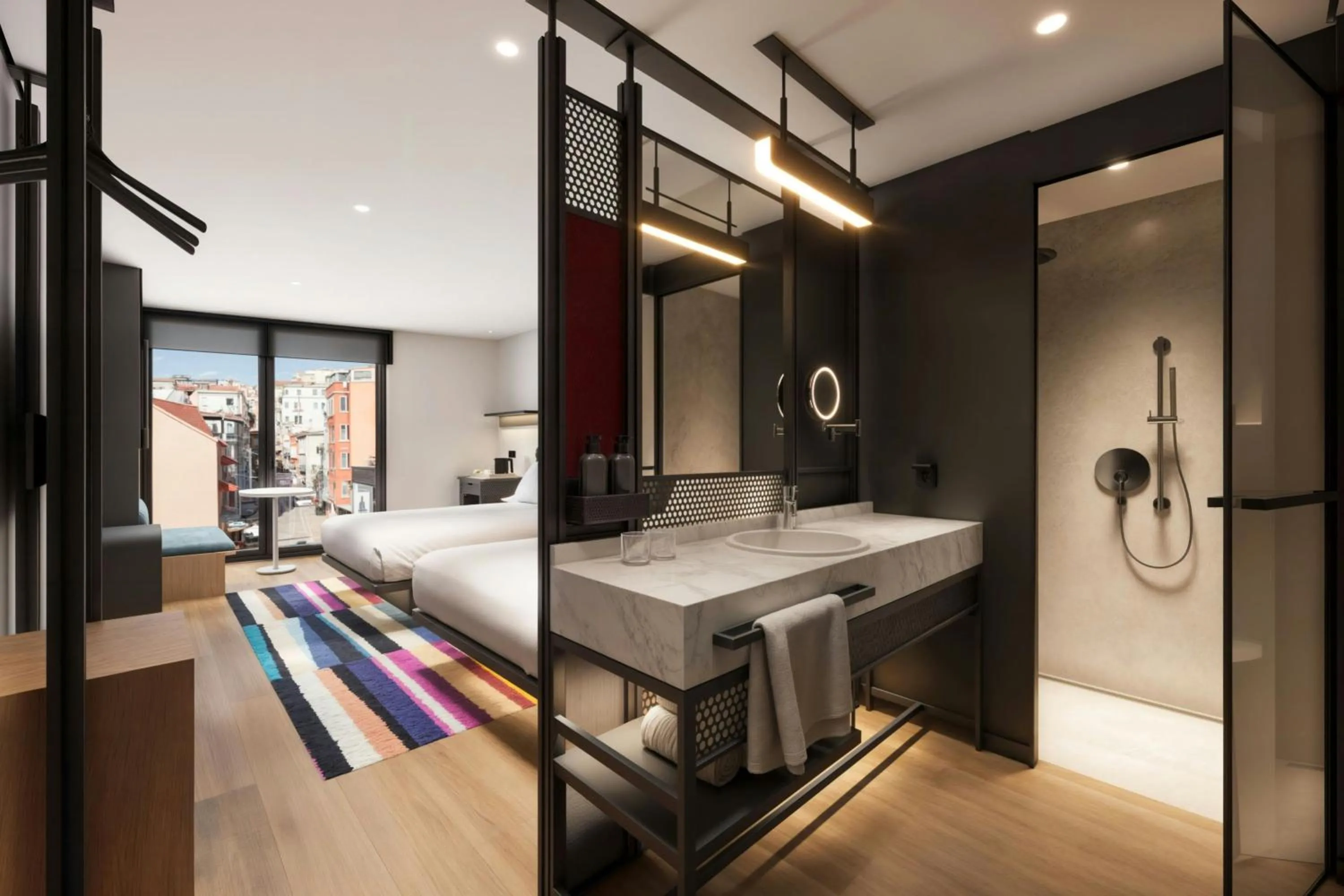 Photo of the whole room in Aloft Istanbul Karakoy