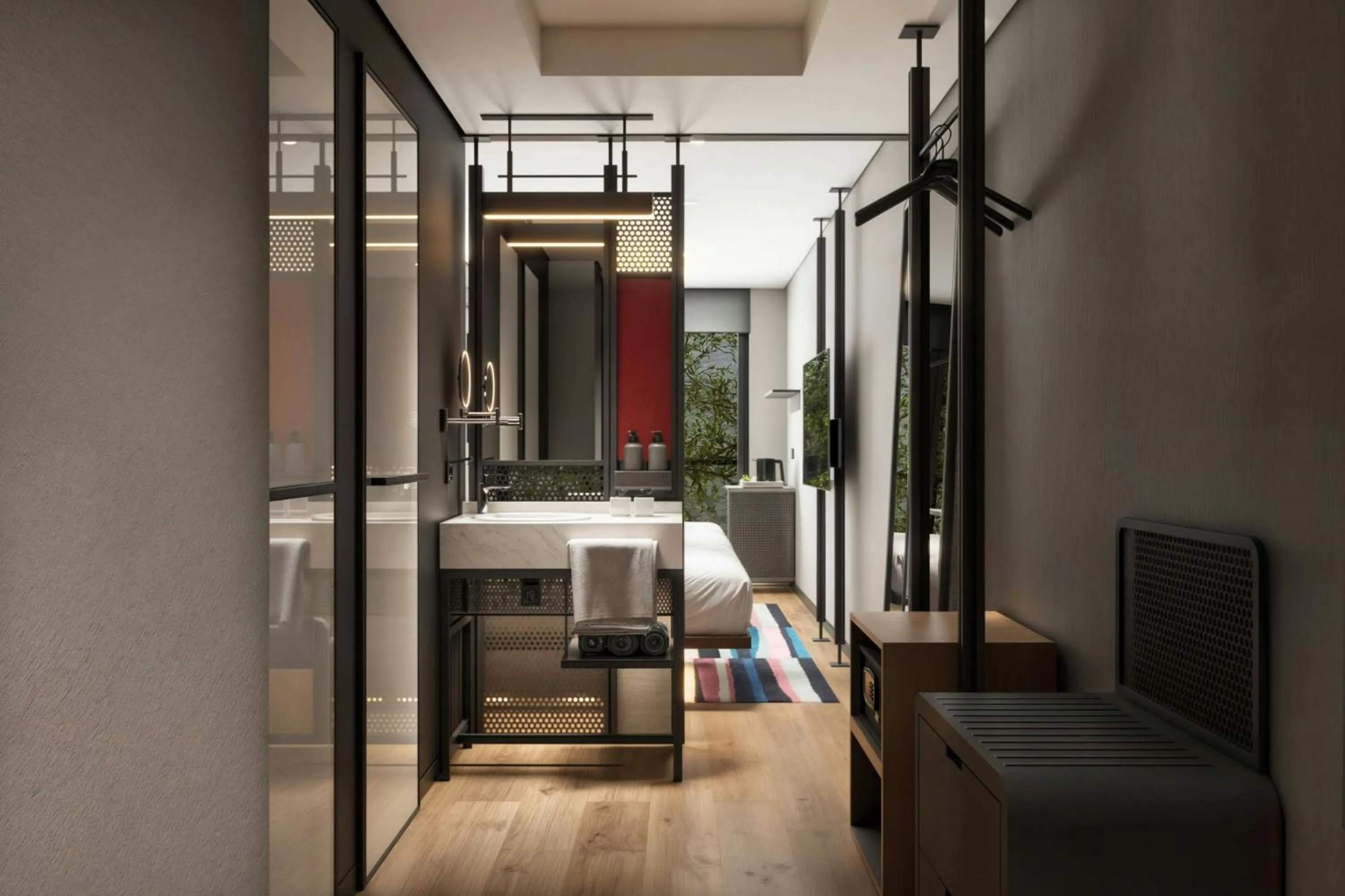 Photo of the whole room, Bed in Aloft Istanbul Karakoy