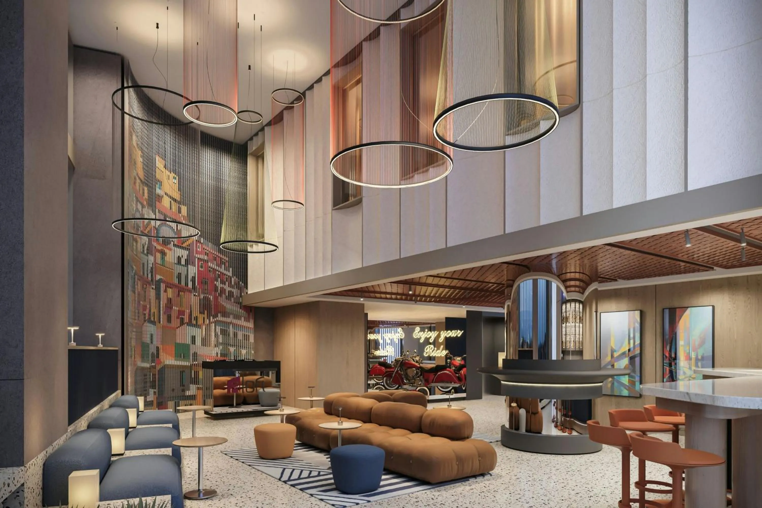 Lobby or reception in Aloft Istanbul Karakoy