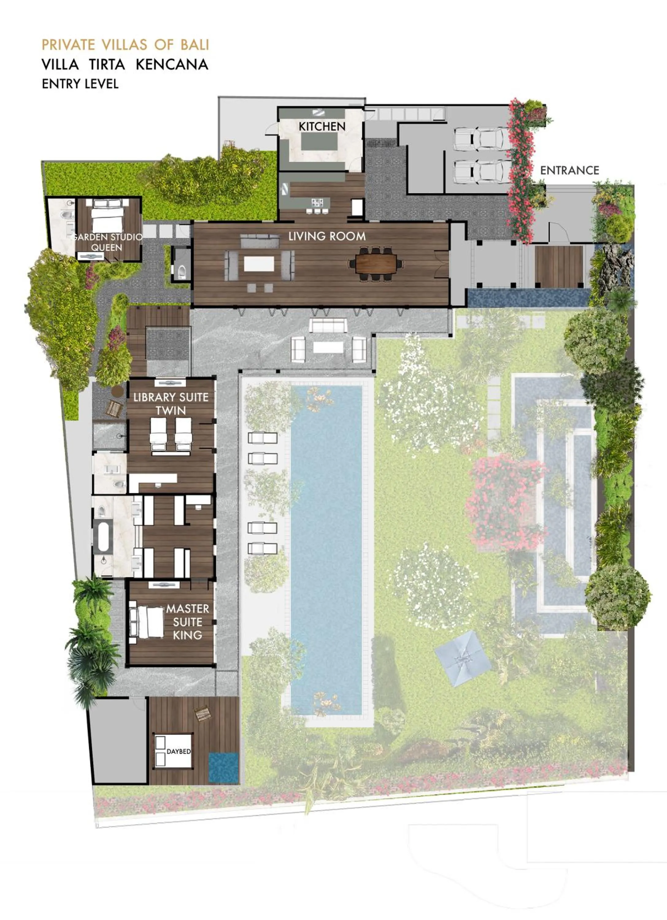 Shower in Private Villas of Bali