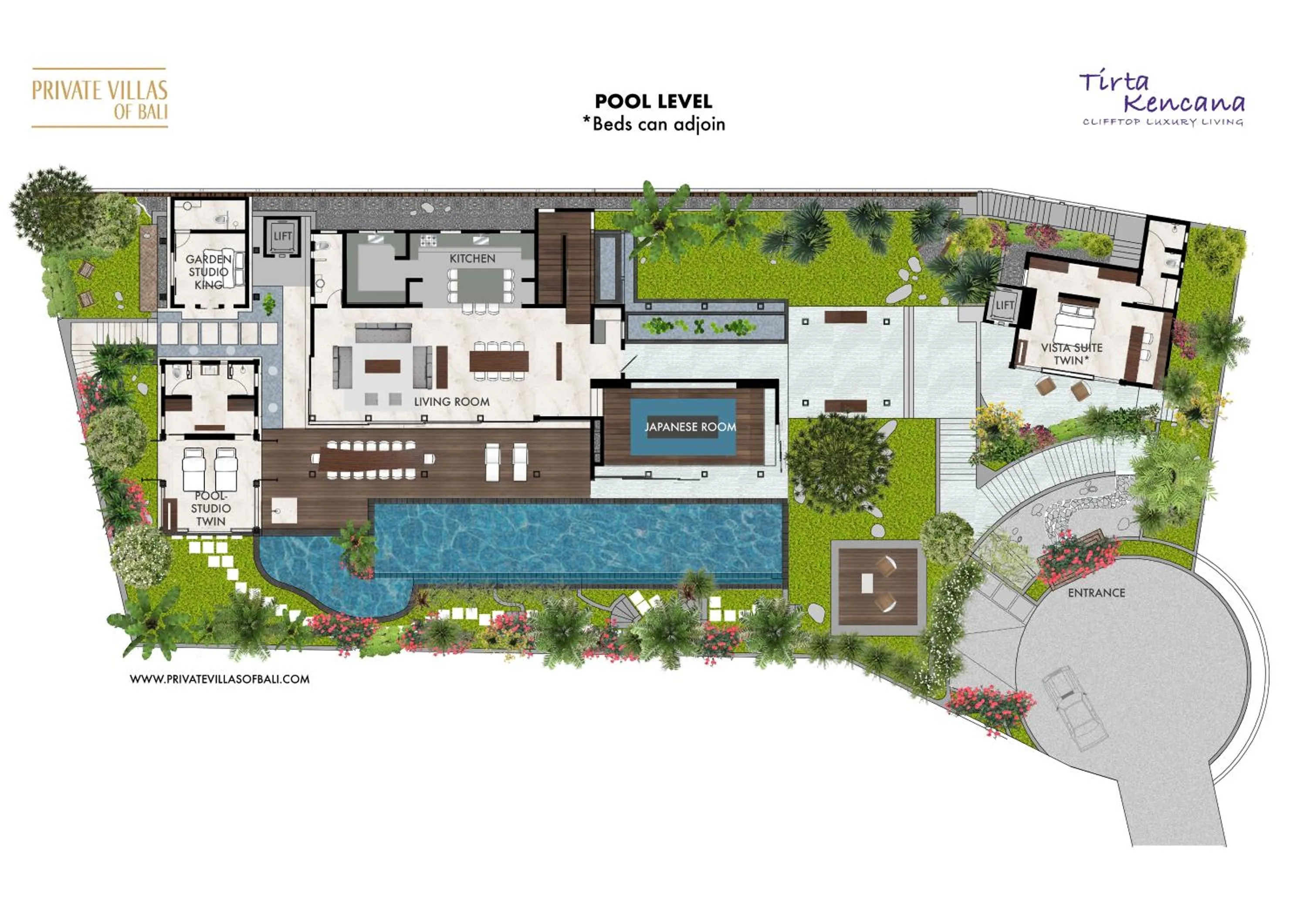 Shower in Private Villas of Bali