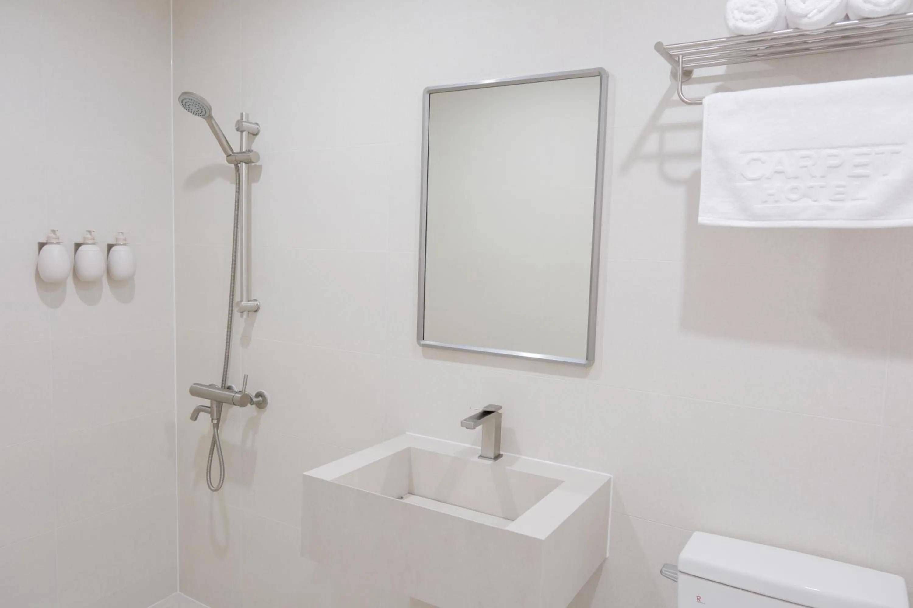 Shower in Hotel Carpet