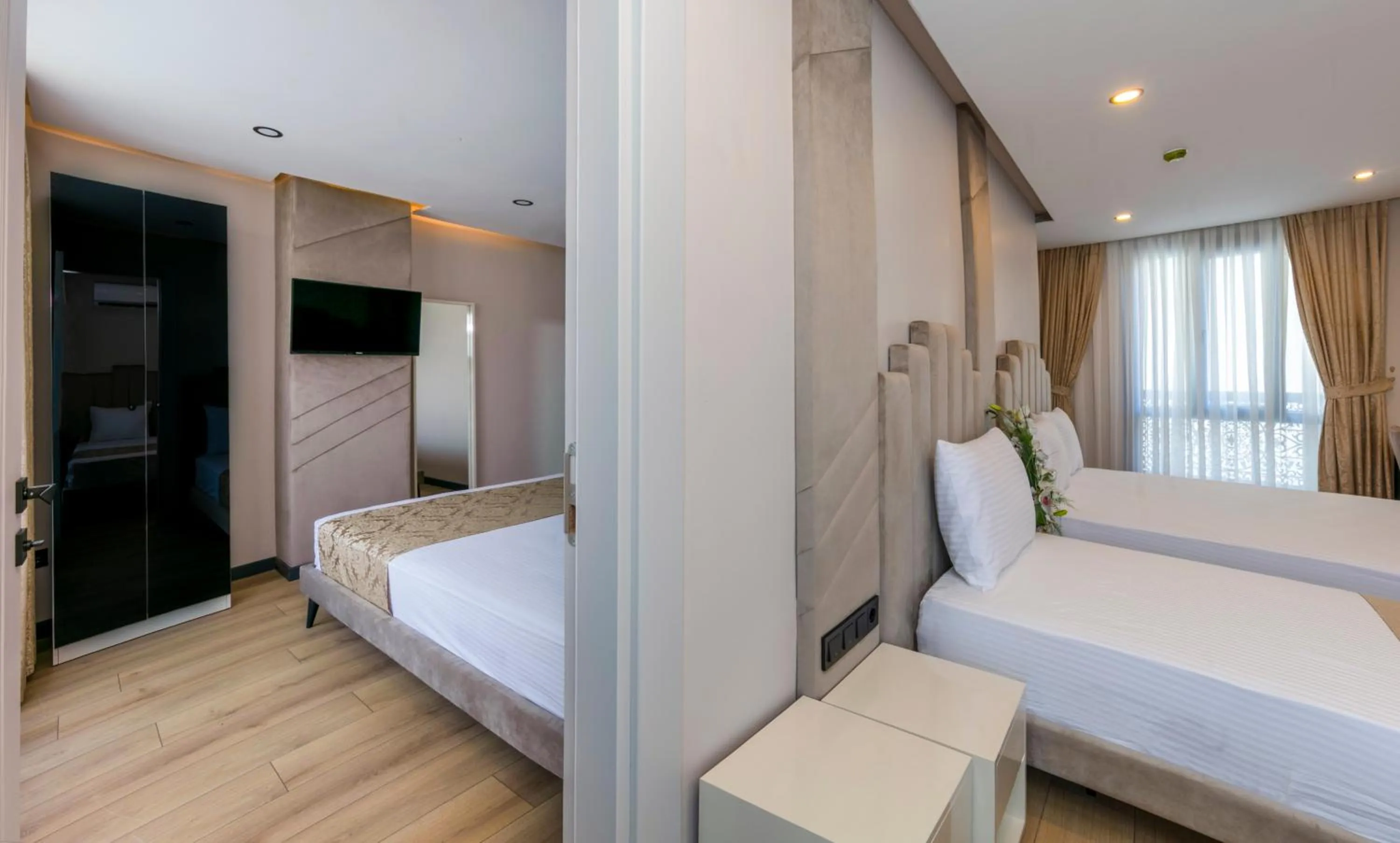 Photo of the whole room, Bed in HillTown Airport Hotel & Restaurant