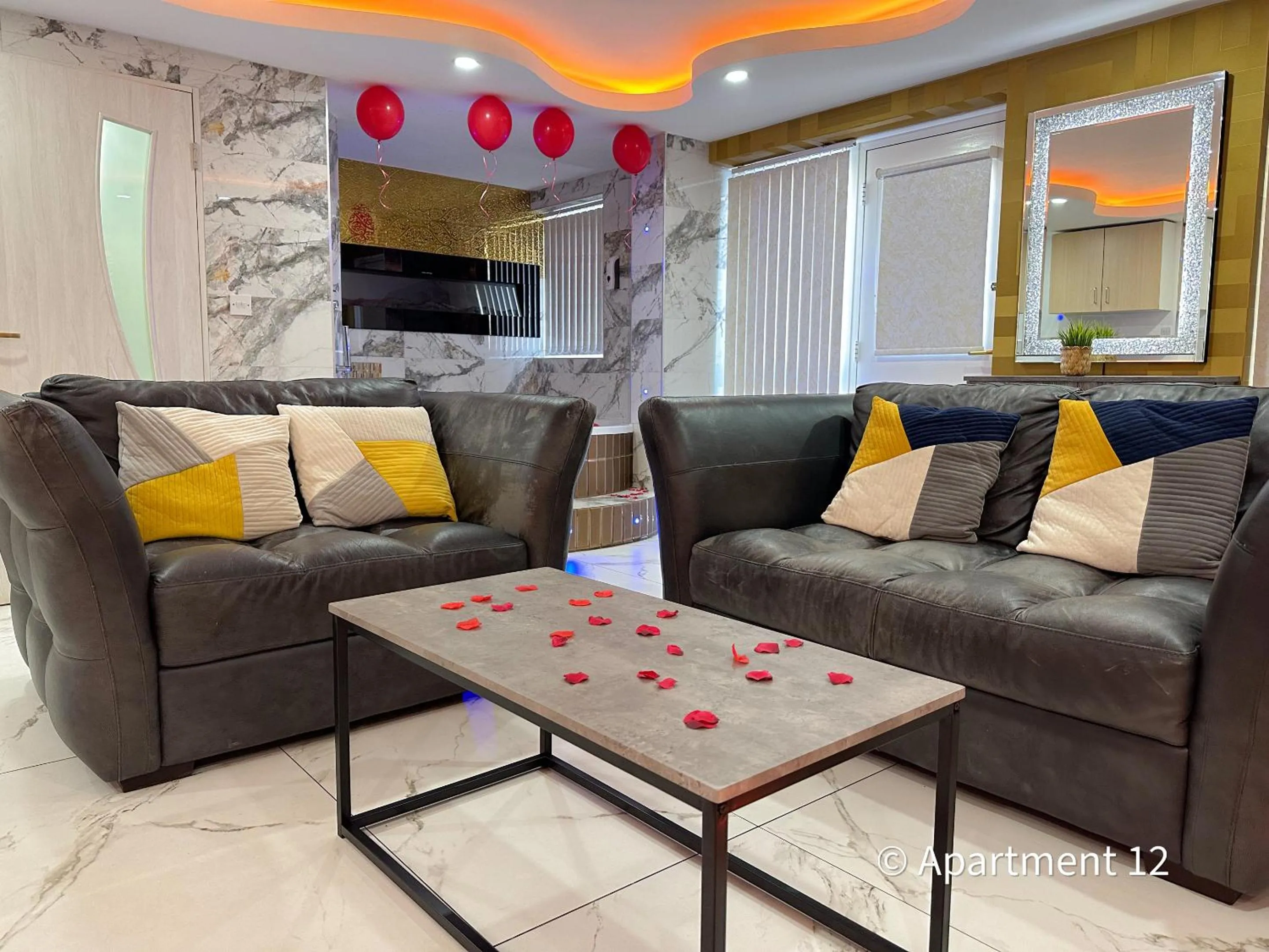 Living room in Mansa Apartments