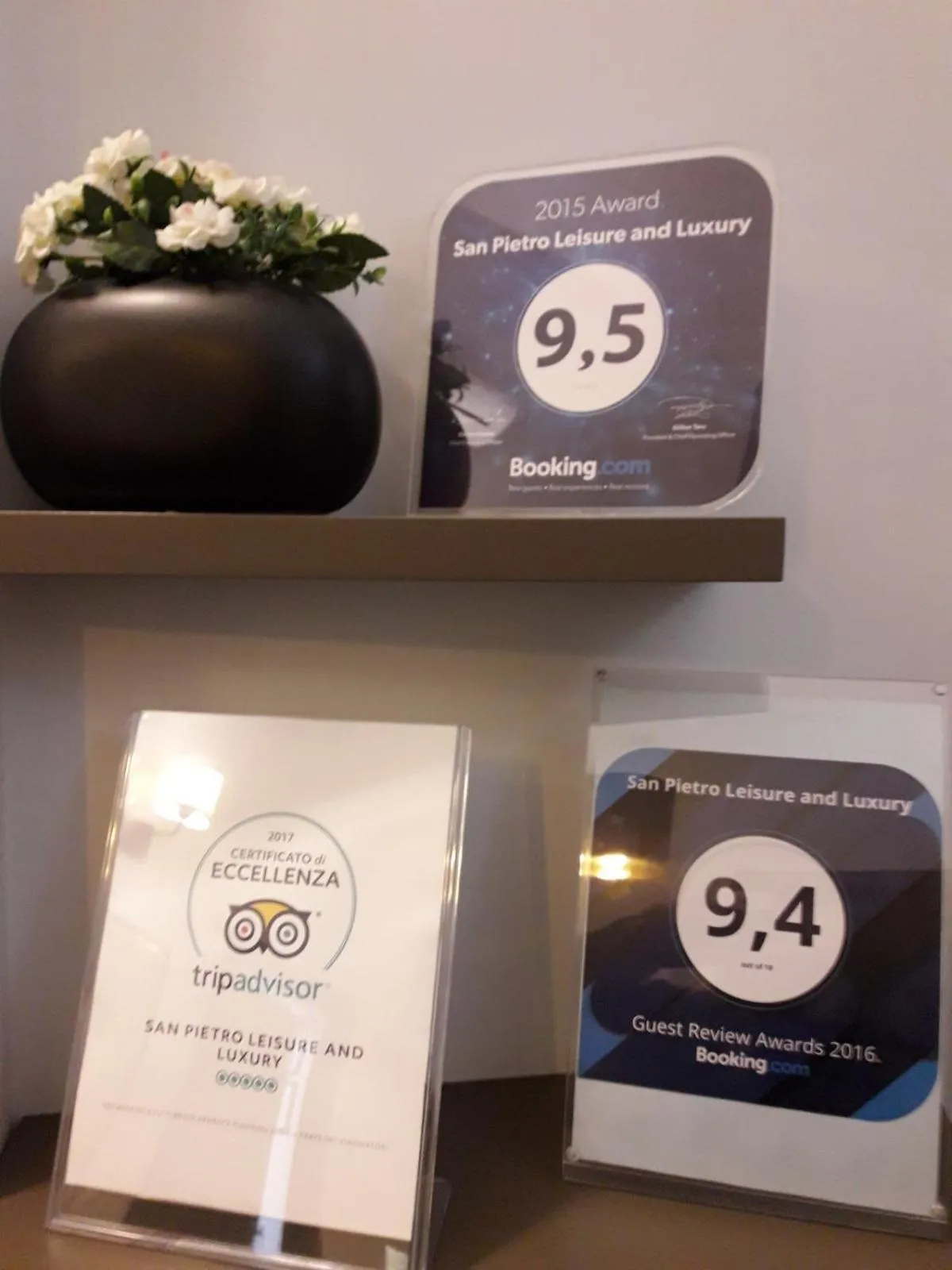 Certificate/Award in San Pietro Leisure and Luxury