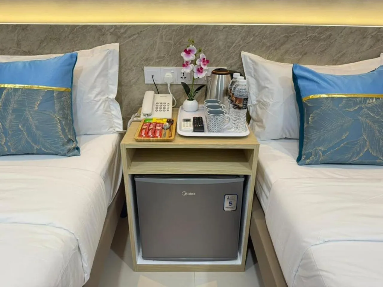 Coffee/tea facilities, Bed in AQ Hotel Bukit Bintang