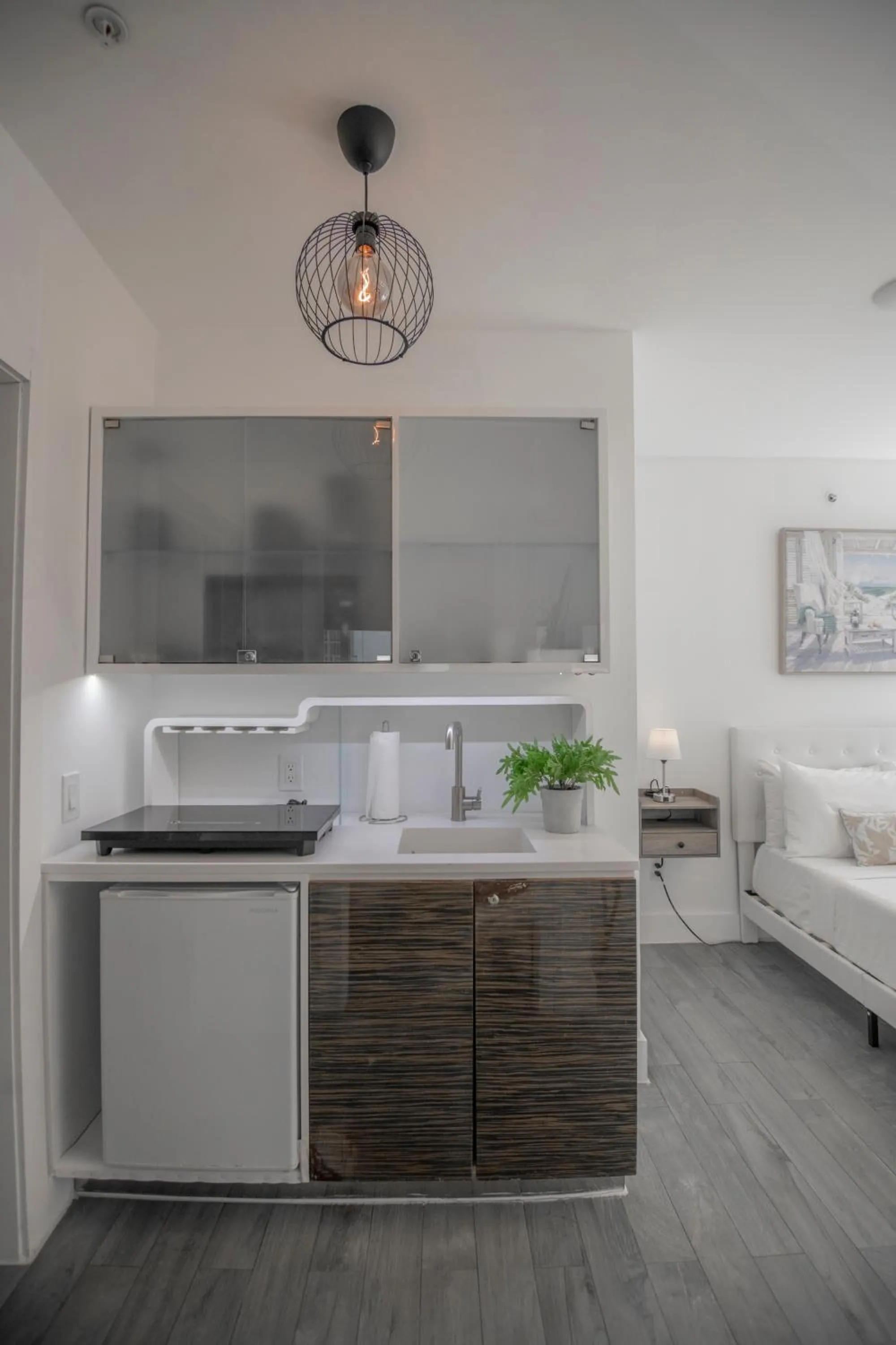 Kitchen or kitchenette, Bed in Agave on the Beach