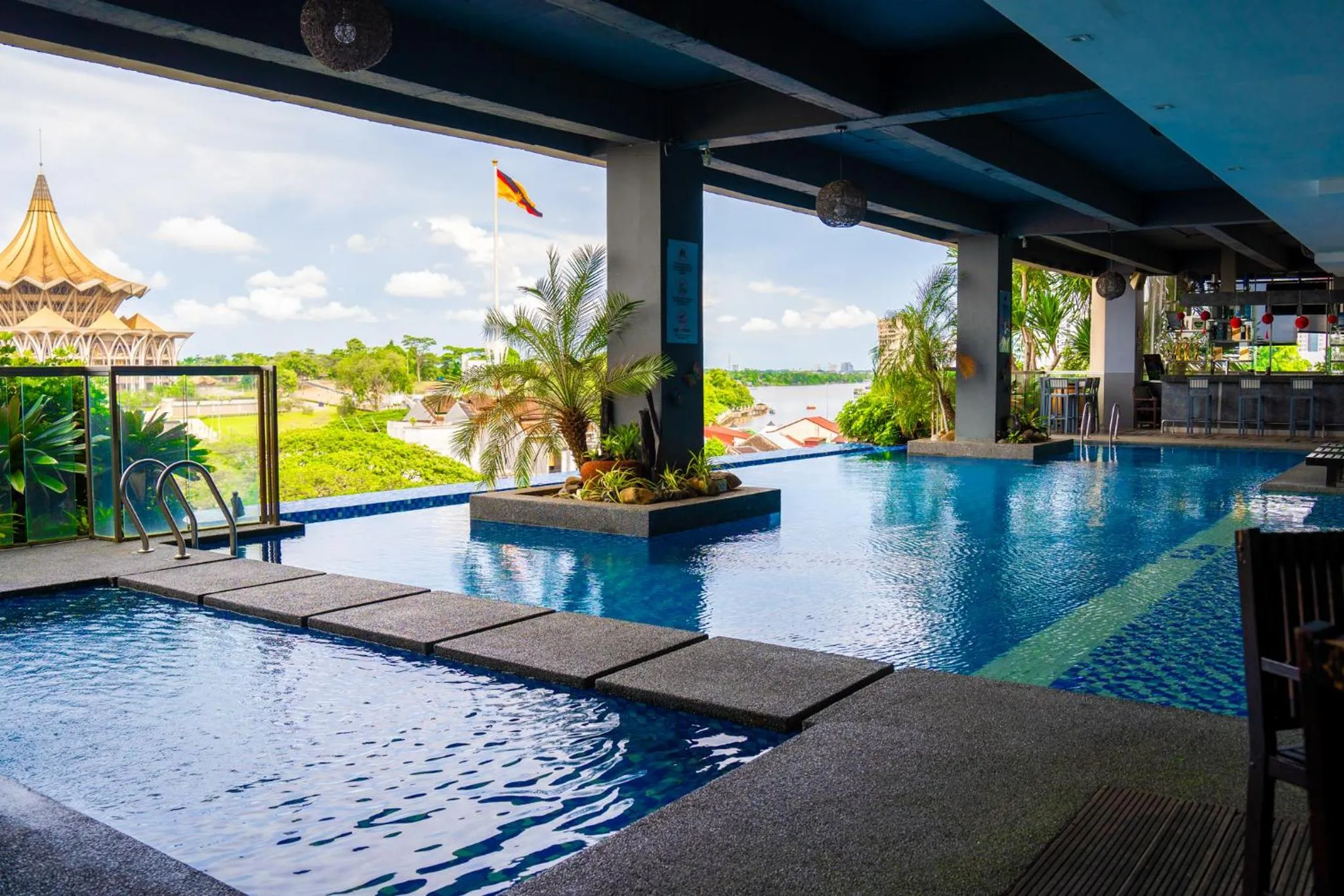 Swimming pool in The Waterfront Hotel Kuching