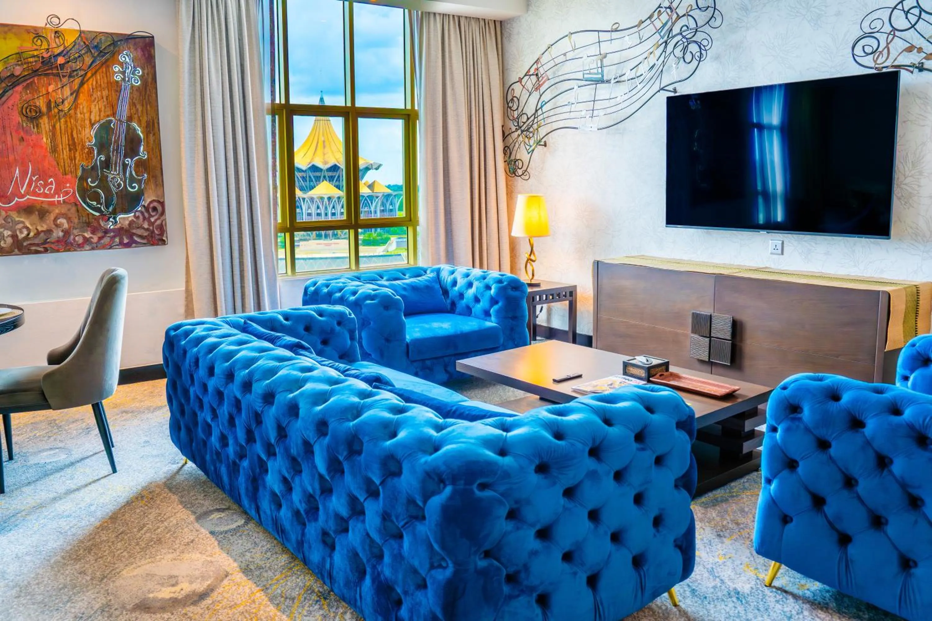 Living room in The Waterfront Hotel Kuching