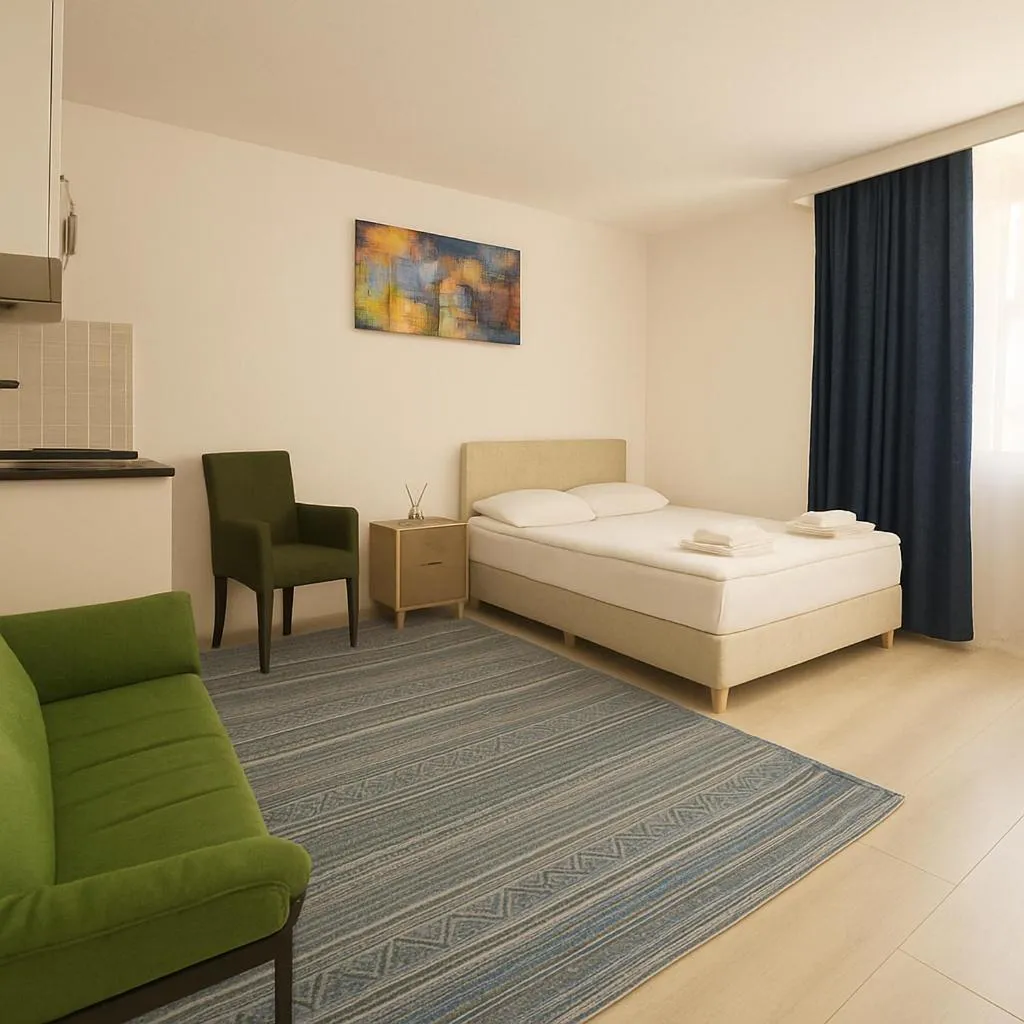 Bed in Hillside Apart House