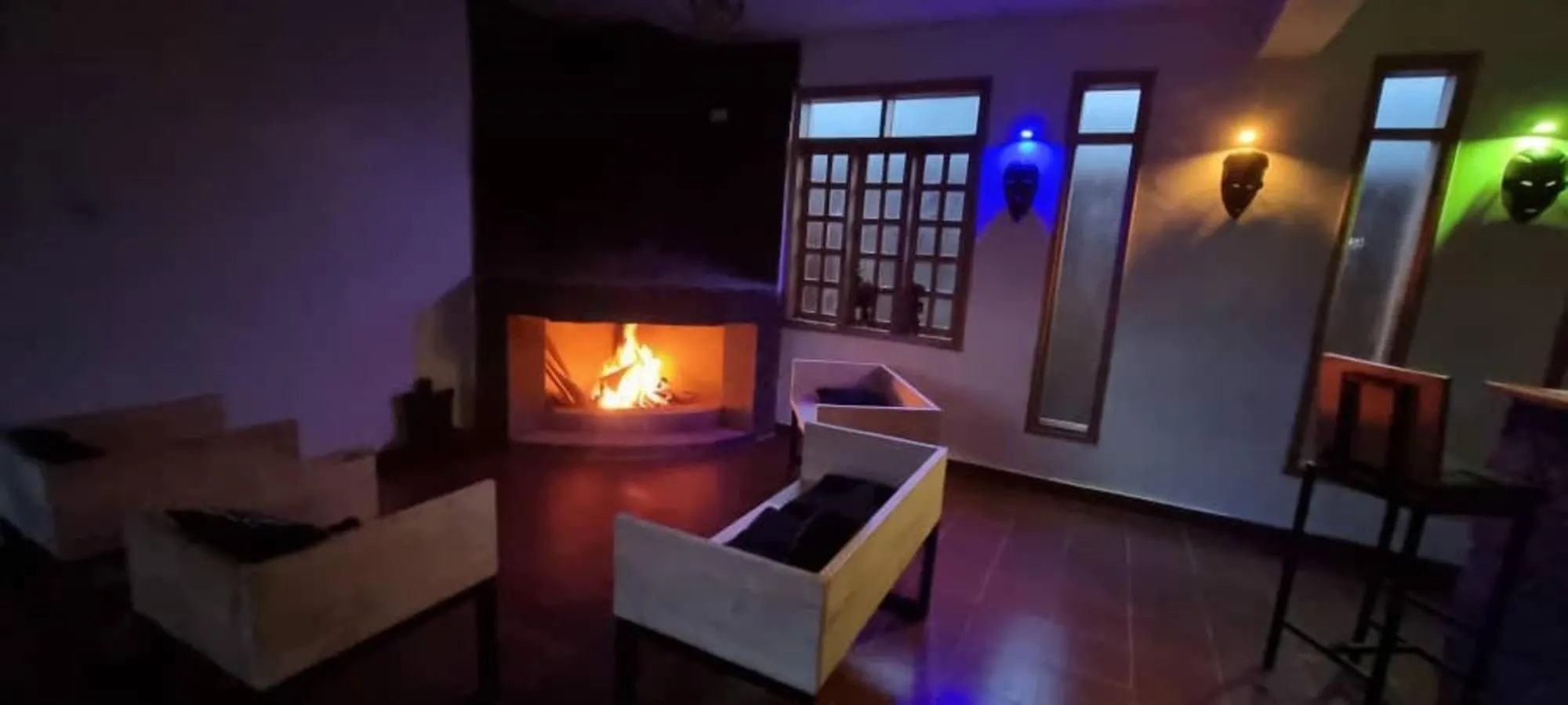 fireplace in Coffee Pot Hotel