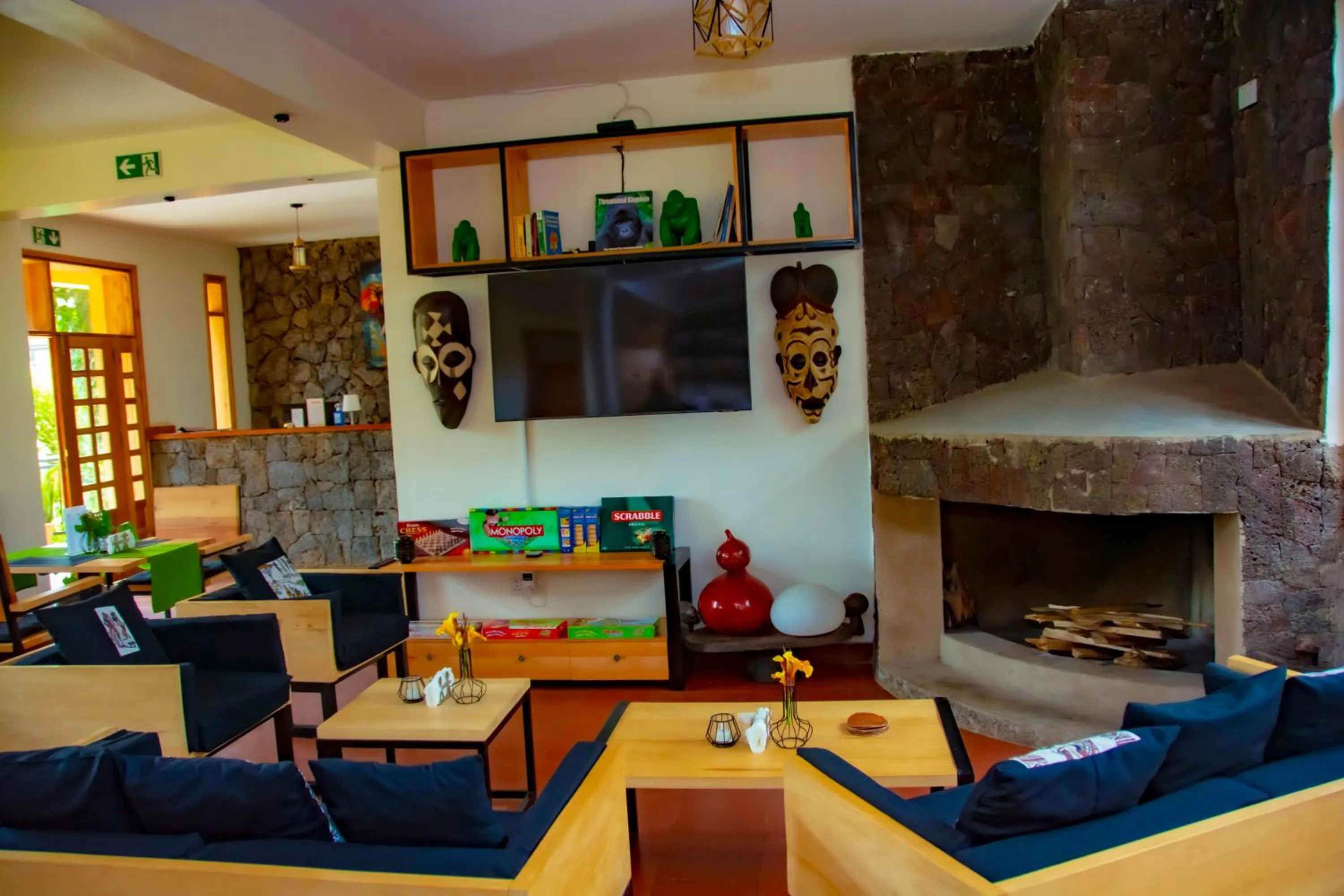 fireplace in Coffee Pot Hotel