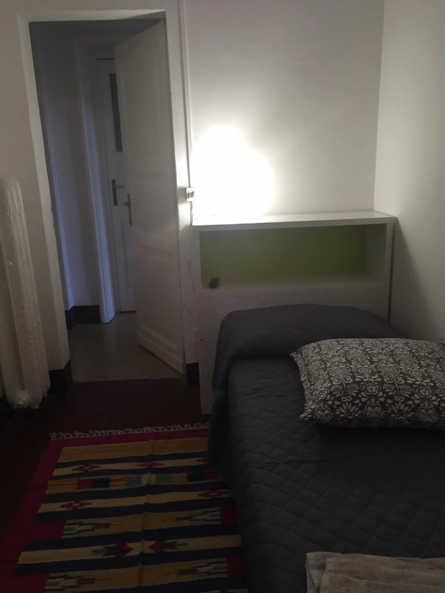 Decorative detail, Bed in B & B 21 Bologna