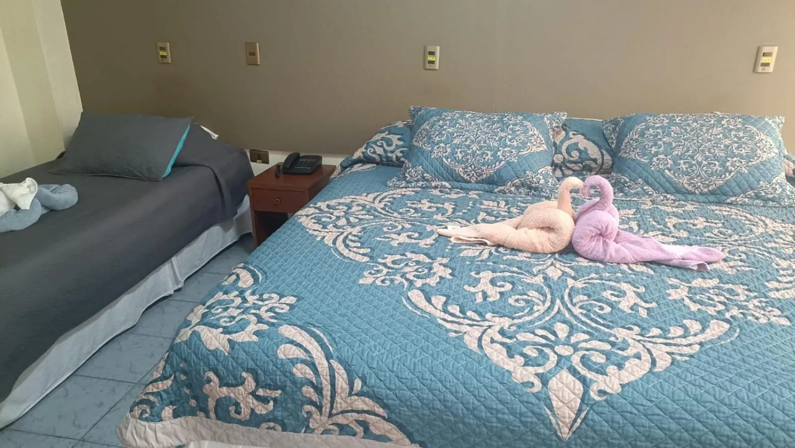 Bed in Hotel las Dunas