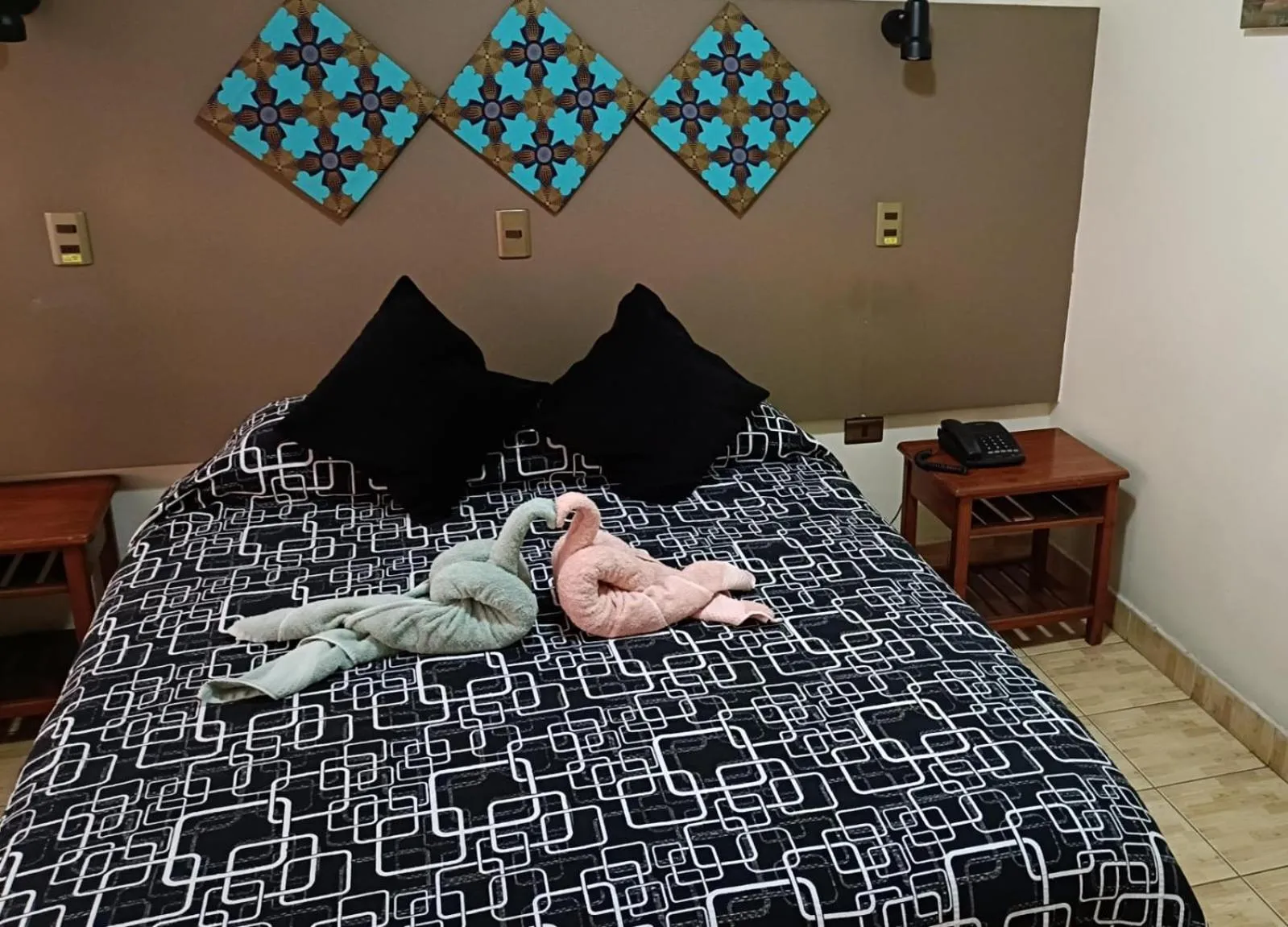 Bed in Hotel las Dunas