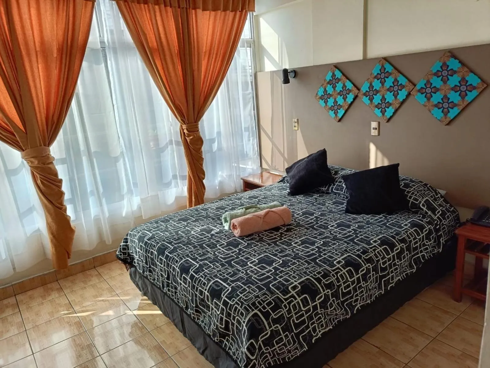 Bed in Hotel las Dunas