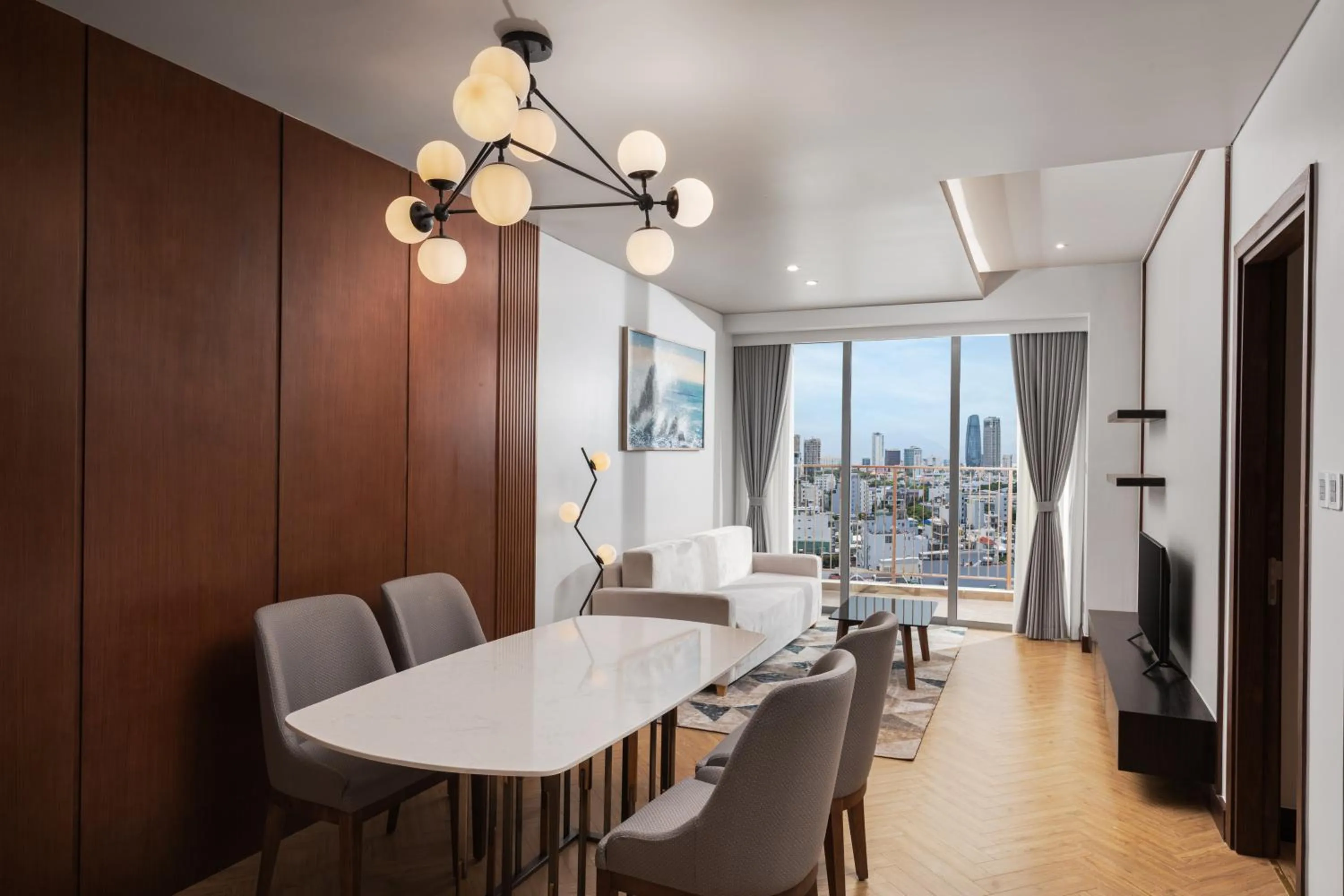 Living room in Wyndham Soleil Danang - Free Schedule Airport Shuttle