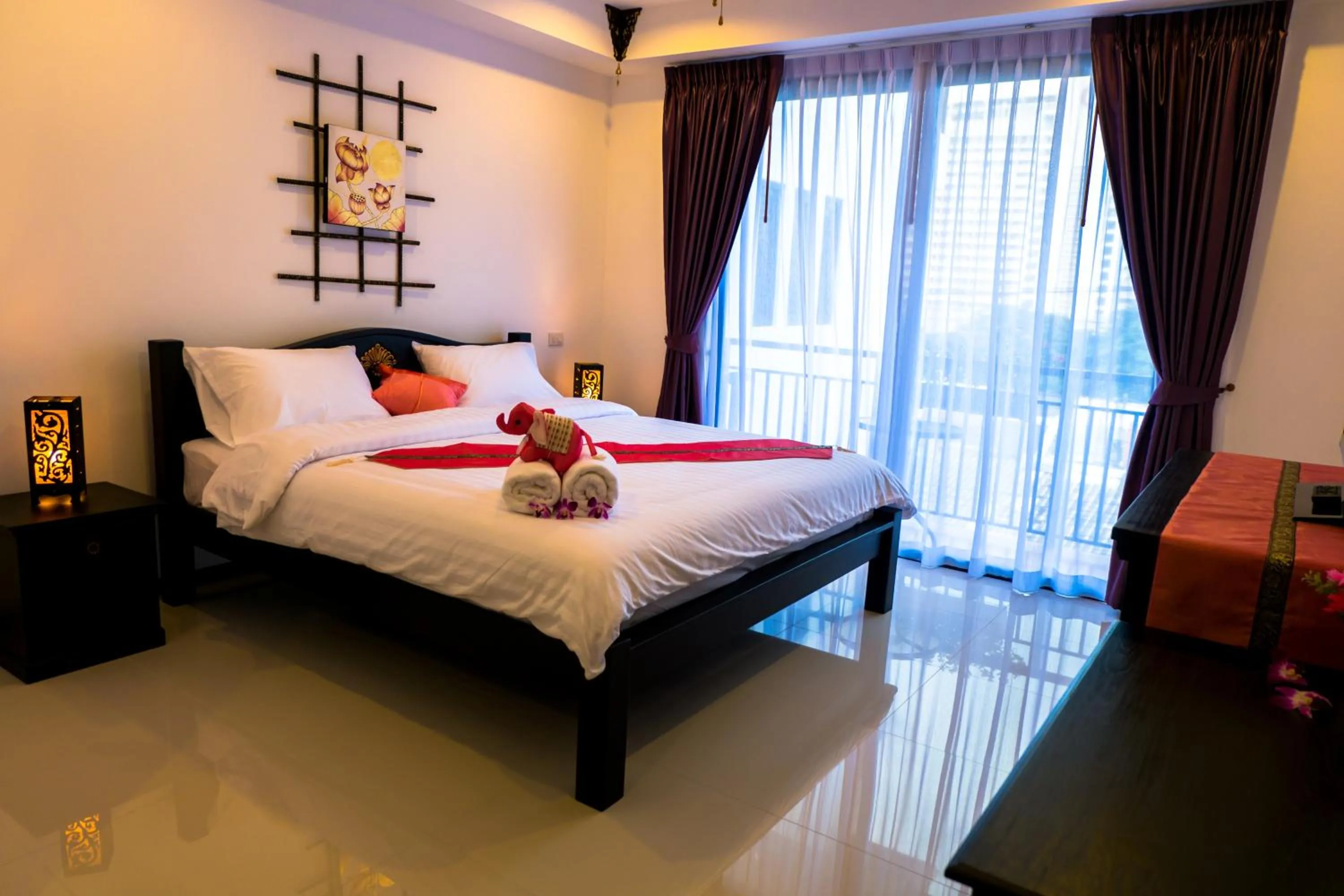 Decorative detail, Bed in Swiss Paradise Boutique Villa