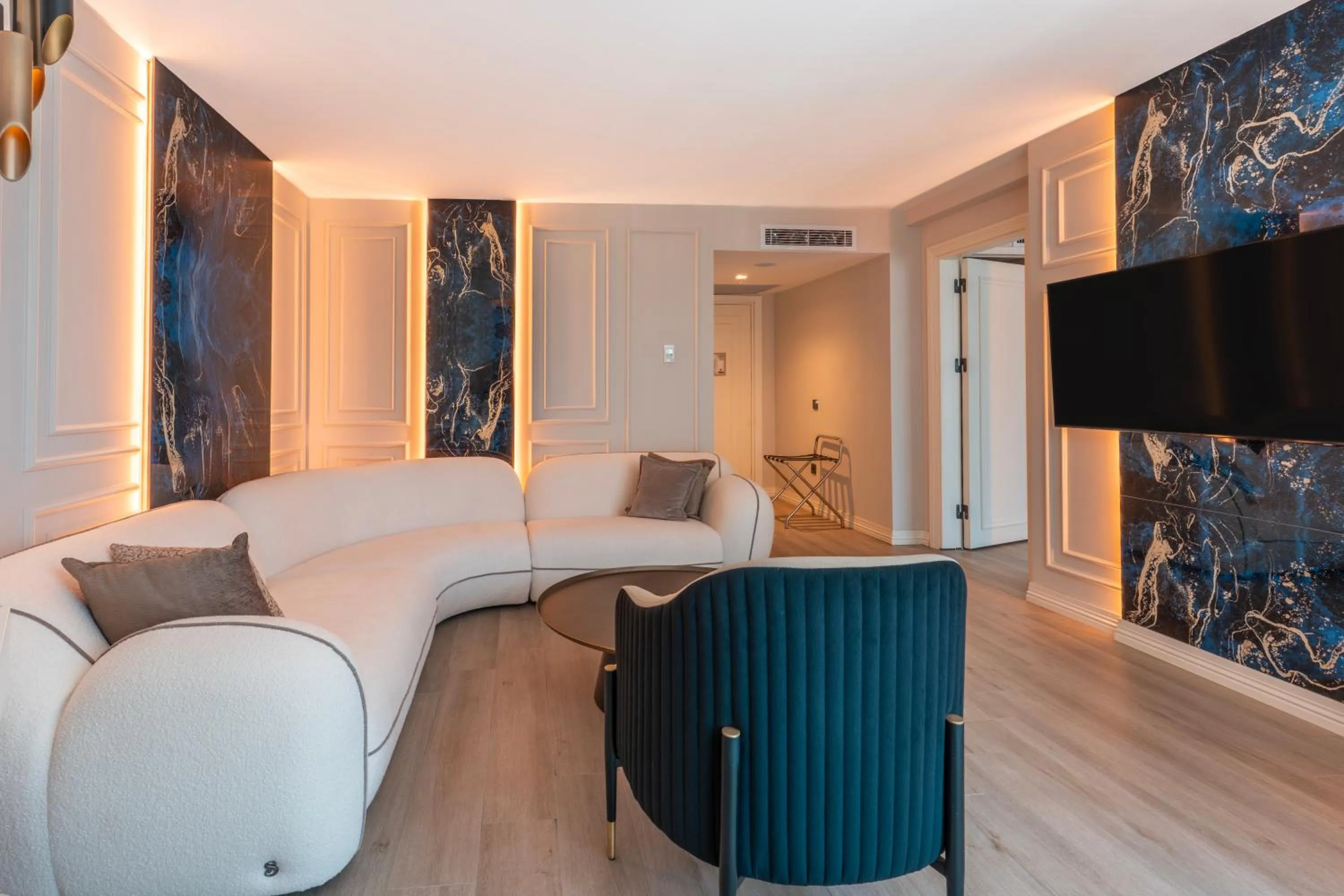 Seating area in Qlusive Hotel