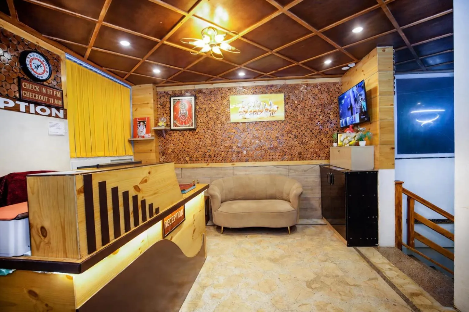 Lobby or reception in The Landour Wood House