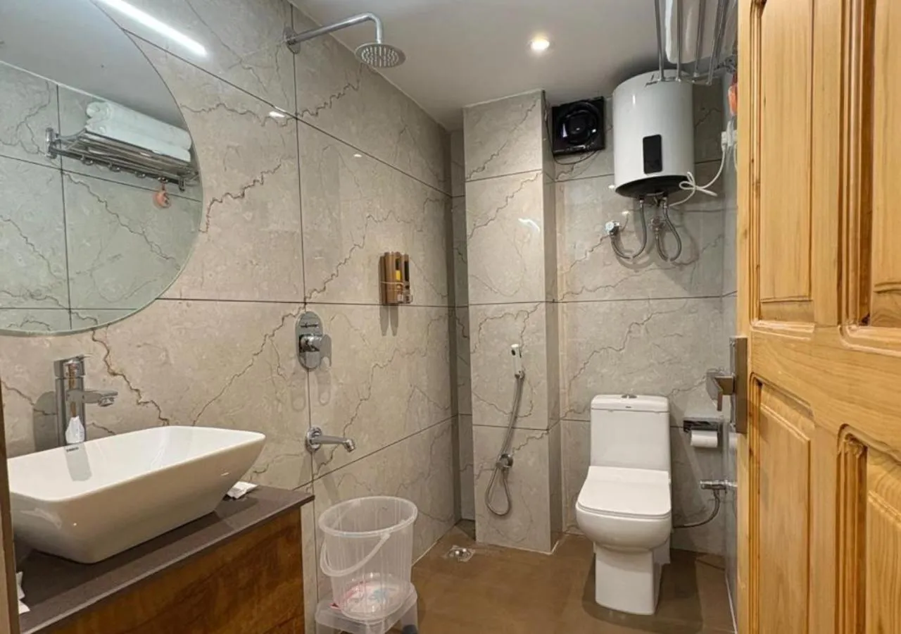 Shower in The Landour Wood House