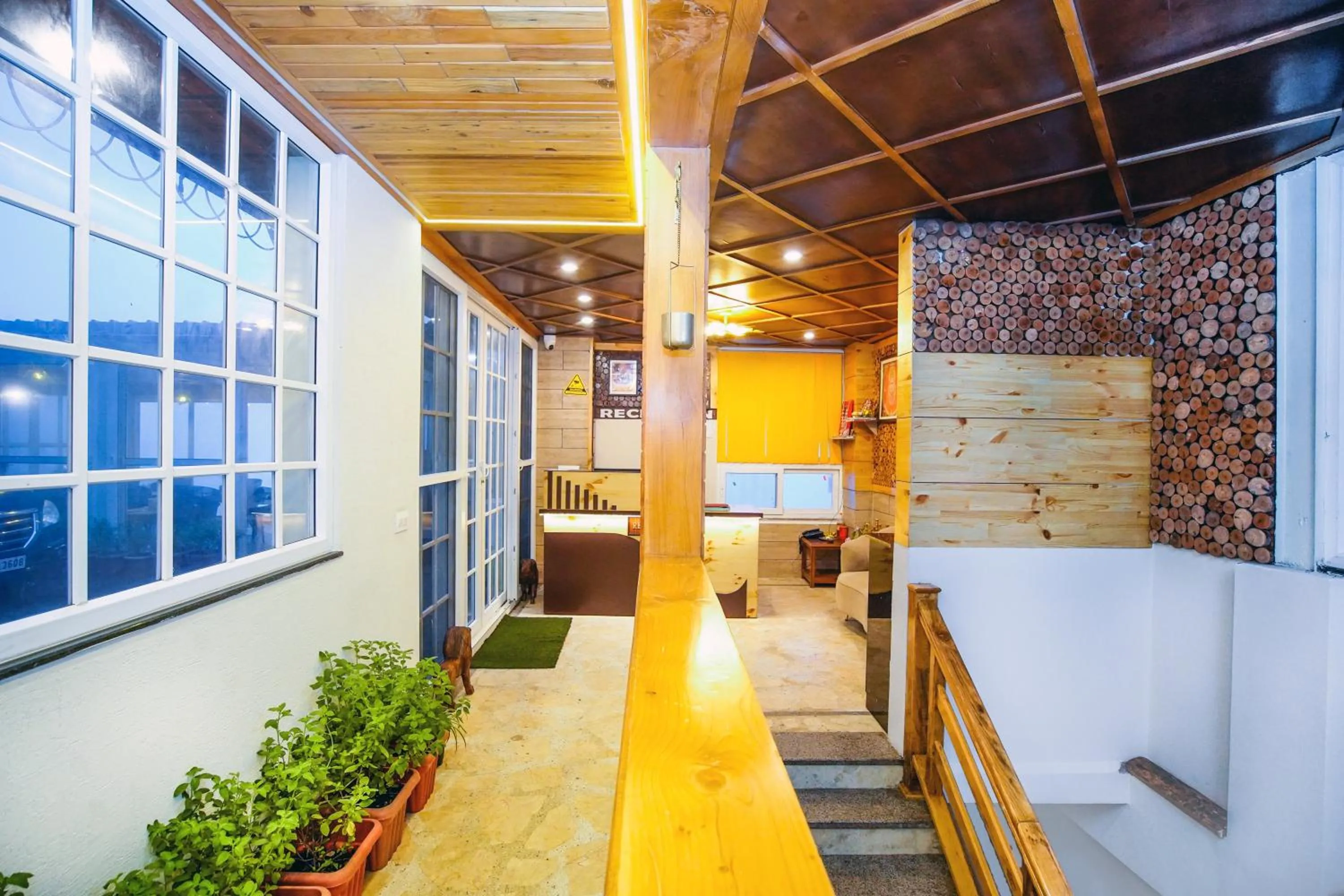 Lobby or reception in The Landour Wood House
