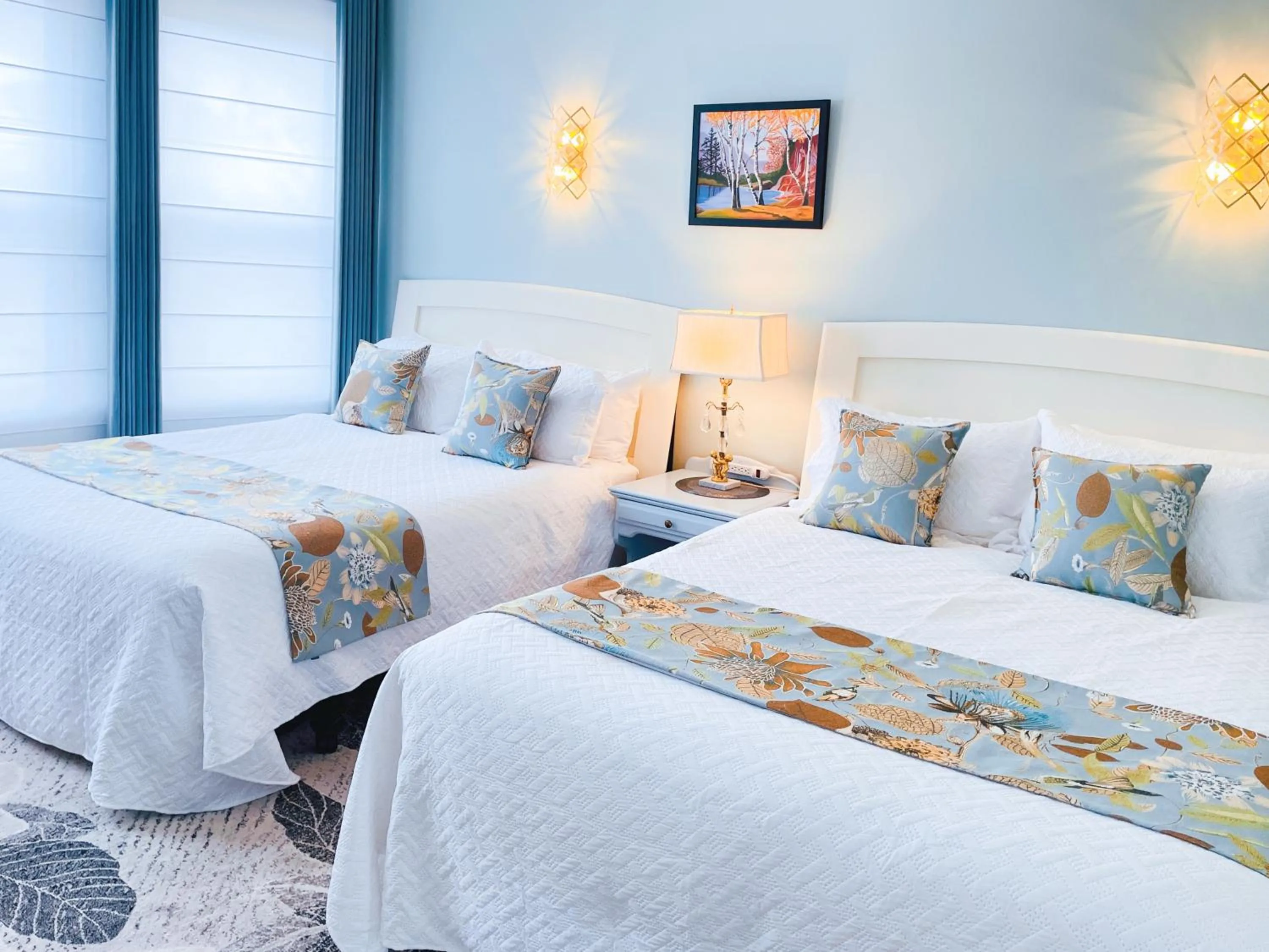 Bed in The Eden Hall Inn