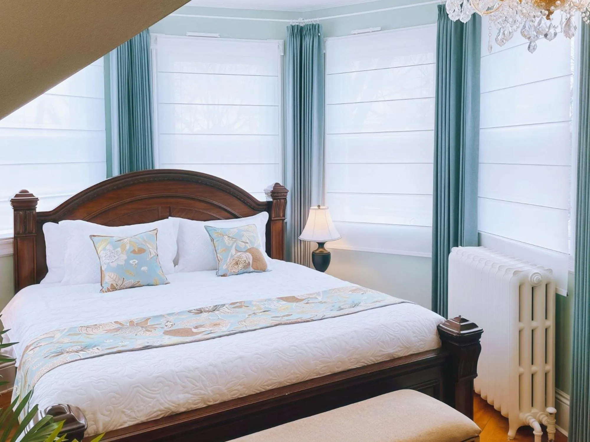 Bed in The Eden Hall Inn