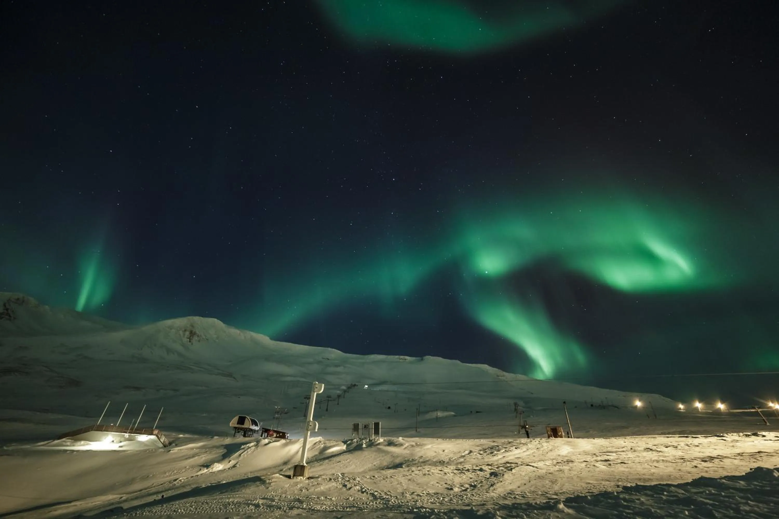 Skiing in Hotel Kjarnalundur- Aurora Dream - Lodges and Rooms