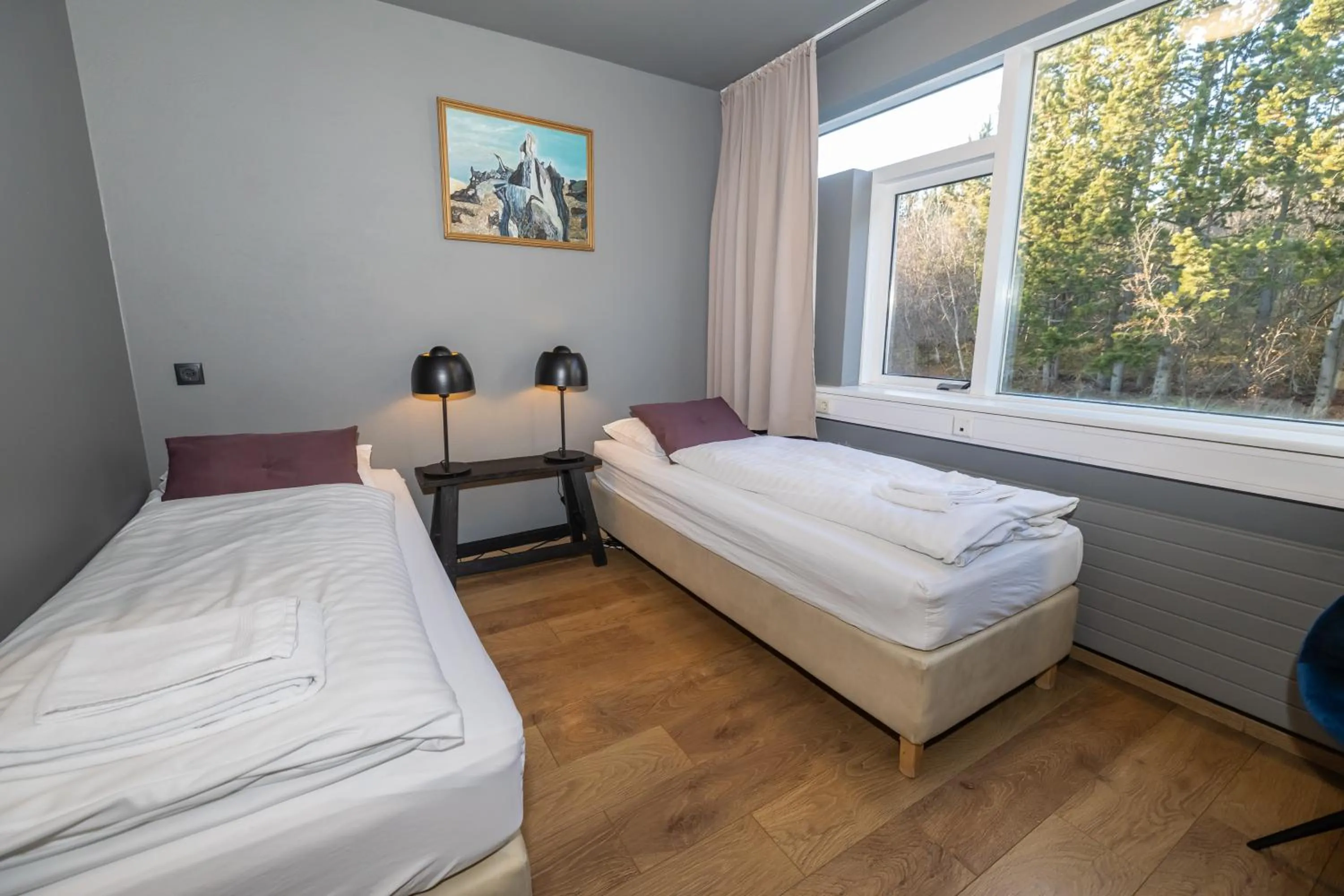 Bedroom, Bed in Hotel Kjarnalundur- Aurora Dream - Lodges and Rooms