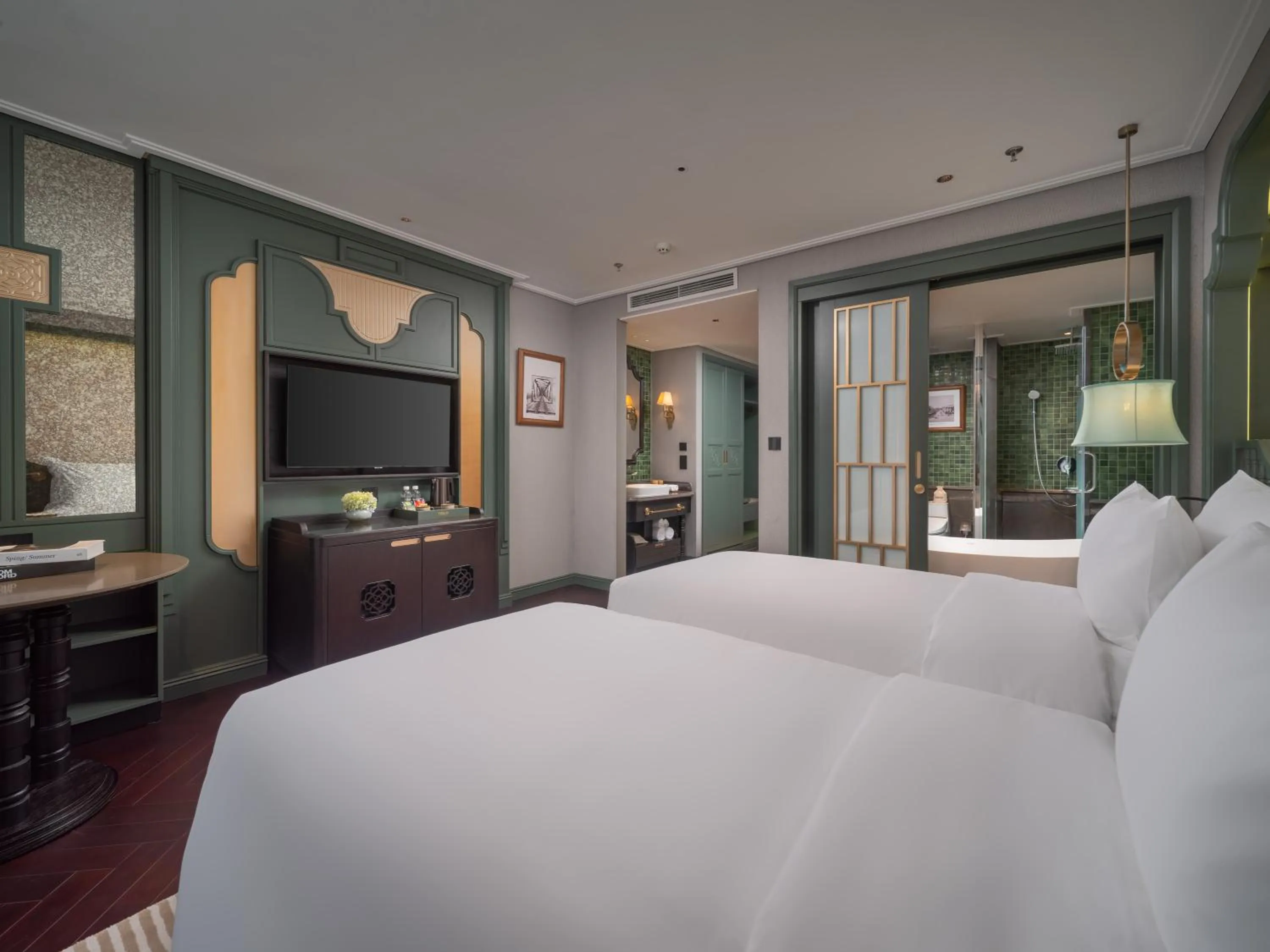 Bed in Tonkin Luxury Boutique Hotel & Spa