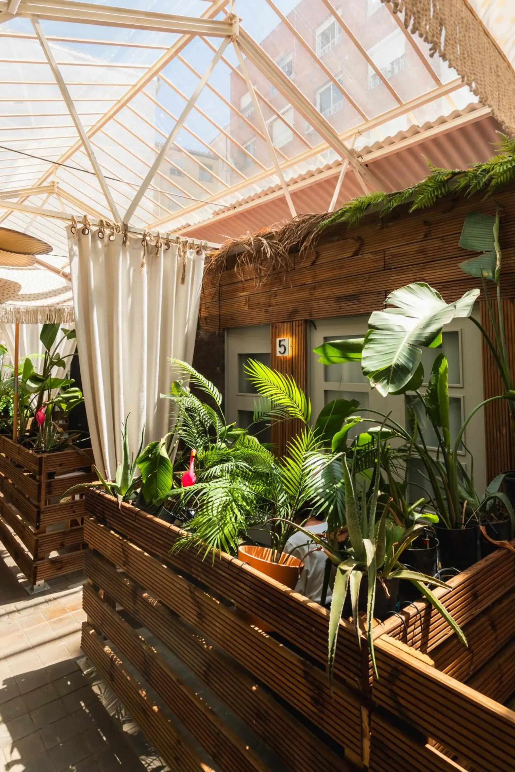 Garden view in Hotel Life Gran Via - Tropical garden Garden view in Hotel Life Gran Via - Tropical garden