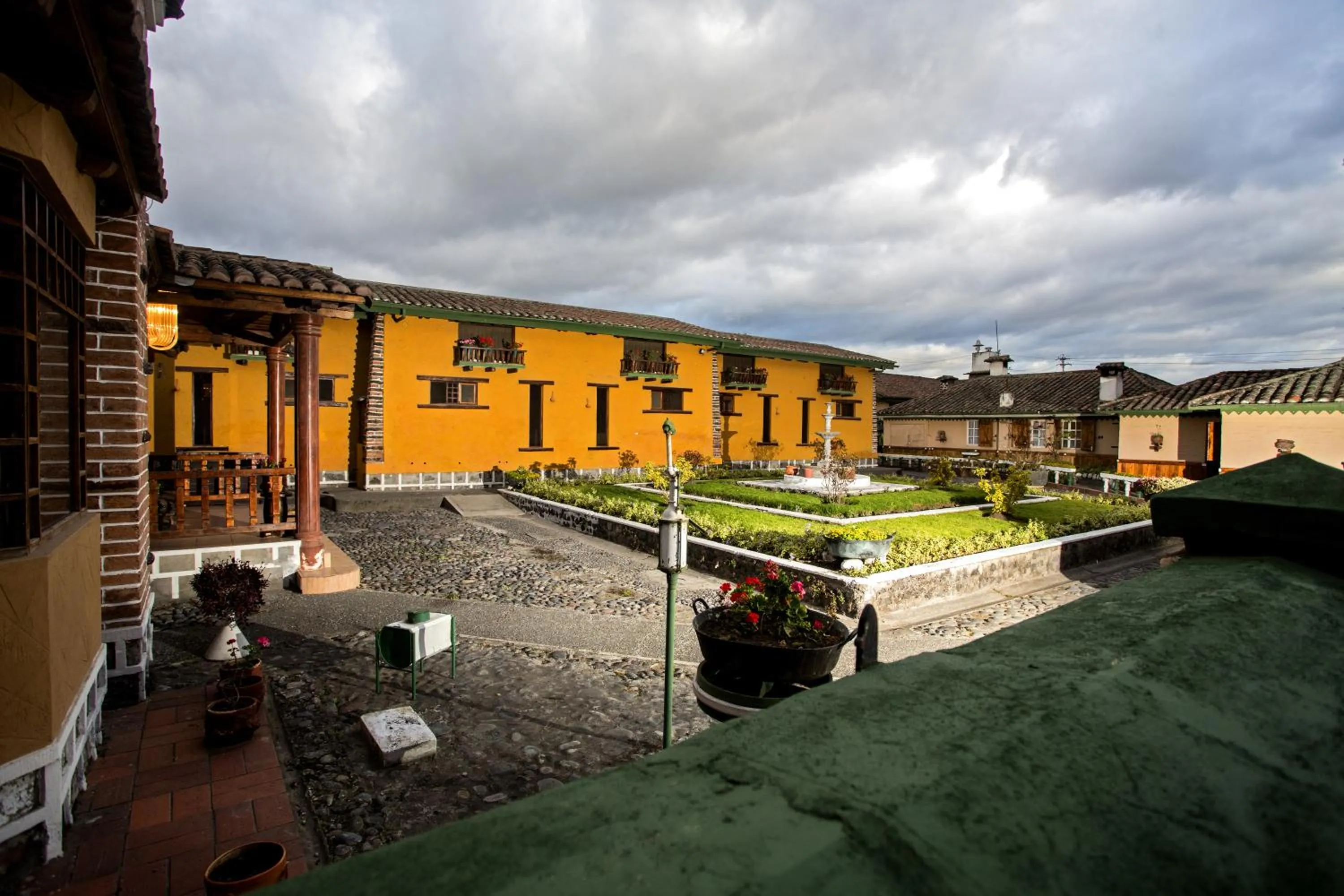 Garden view in Hosteria Rumipamba De Las Rosas