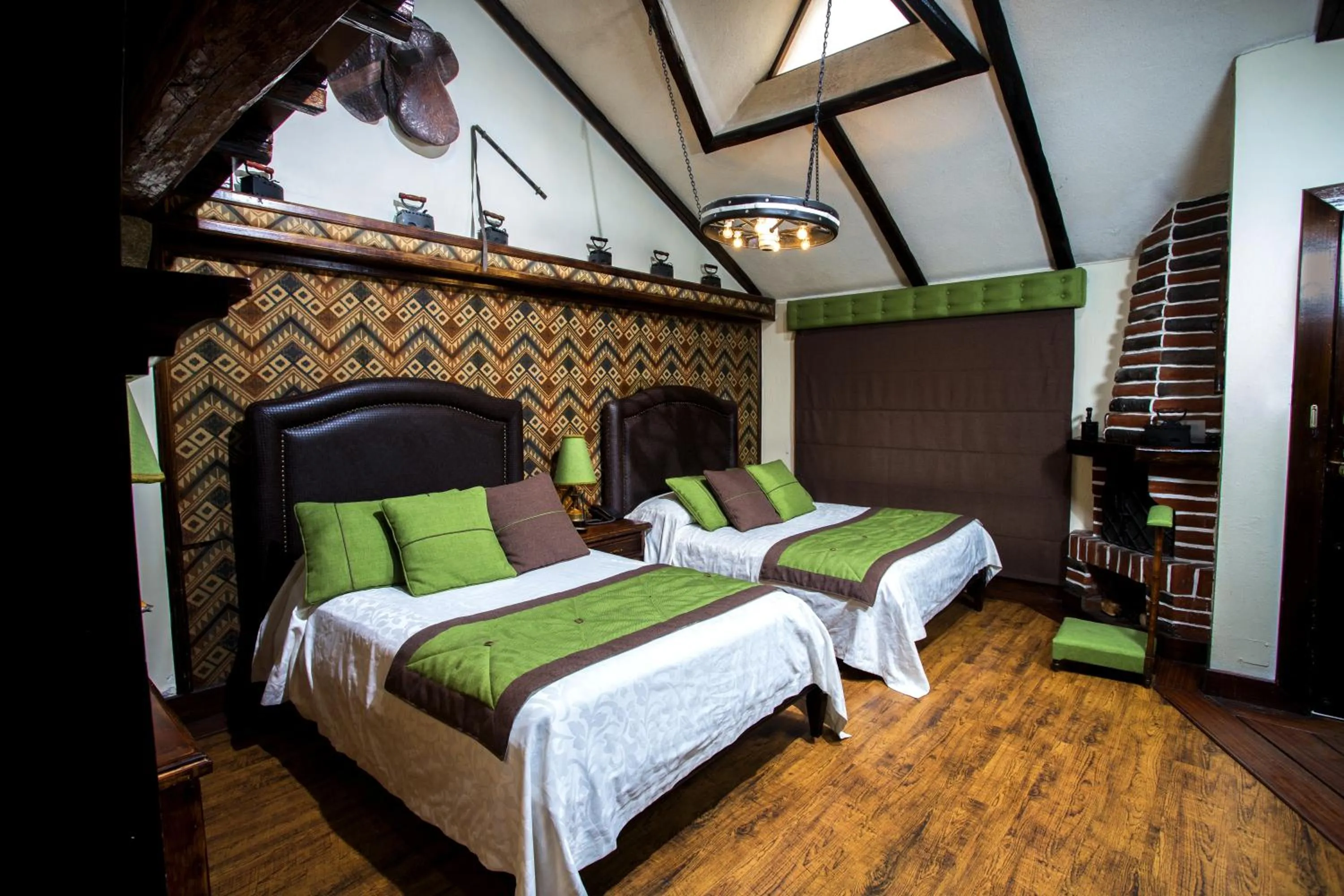 Photo of the whole room, Bed in Hosteria Rumipamba De Las Rosas