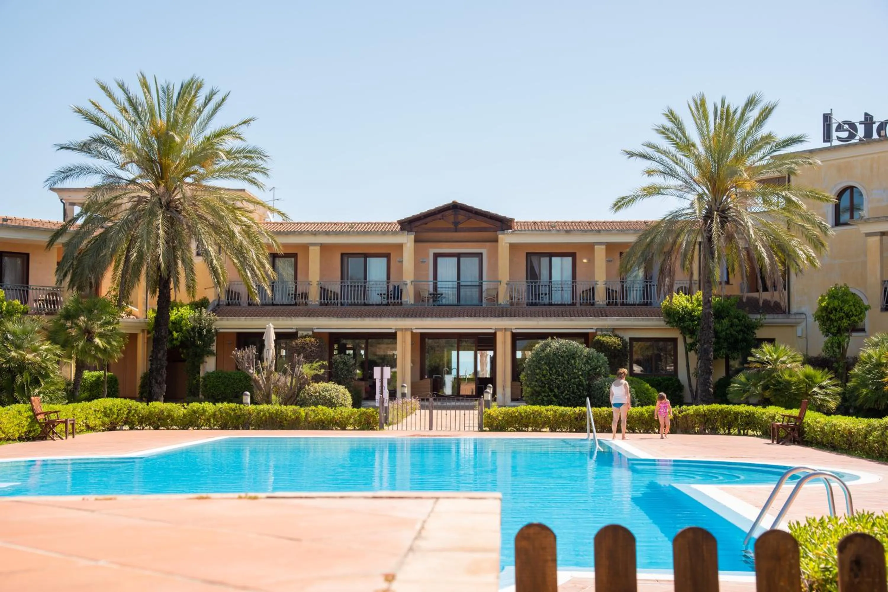 Pool view in Hotel Santa Gilla