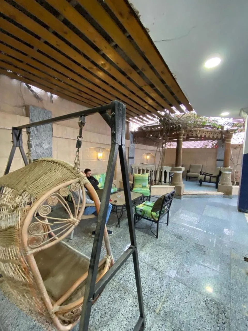 Seating area in Triangle Pyramids Boutique
