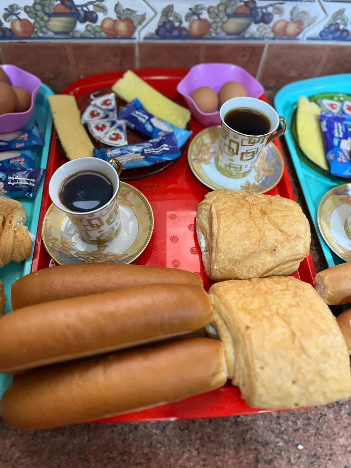 Continental breakfast in Triangle Pyramids Boutique