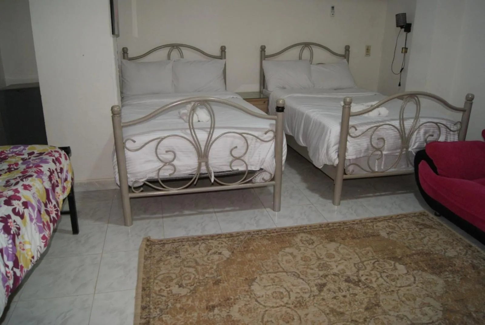 Bedroom, Bed in Triangle Pyramids Boutique