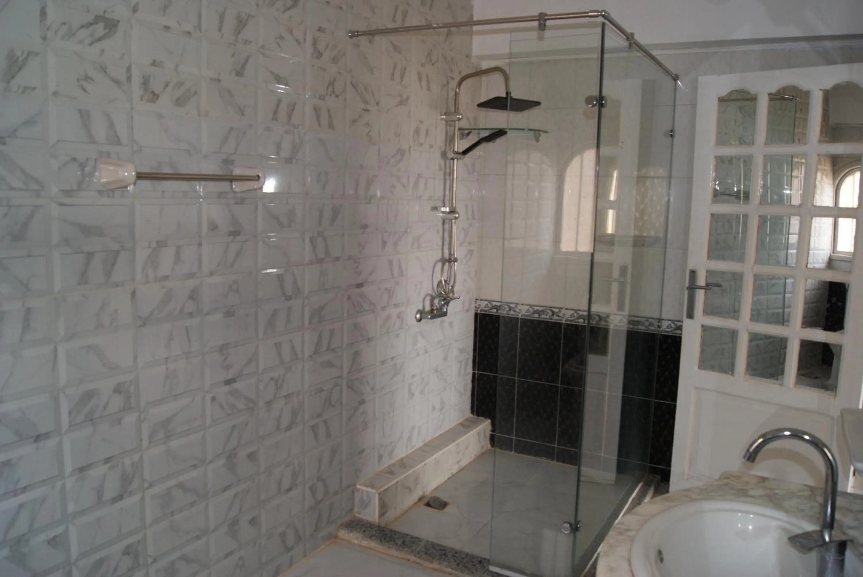 Shower in Triangle Pyramids Boutique