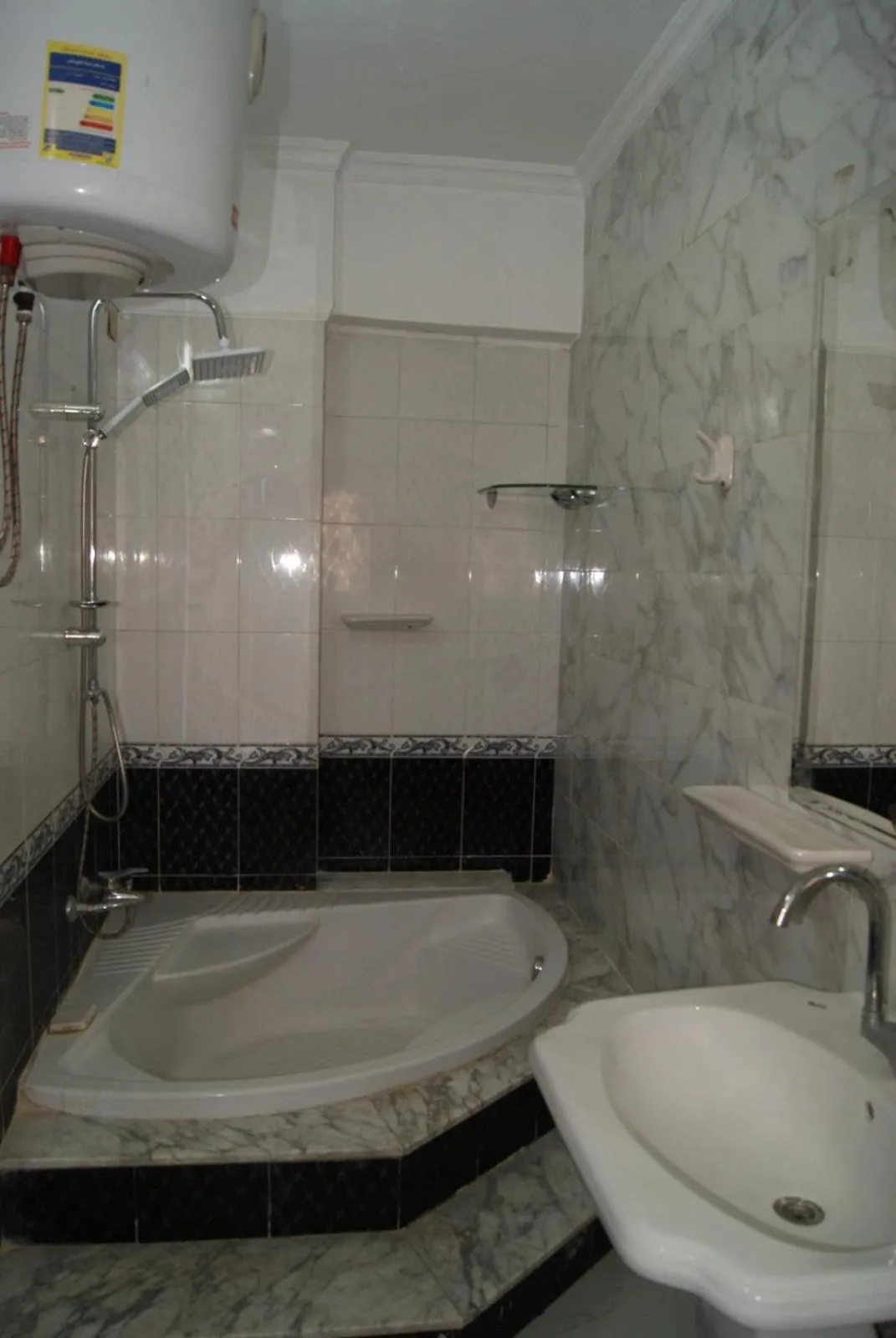 Shower in Triangle Pyramids Boutique