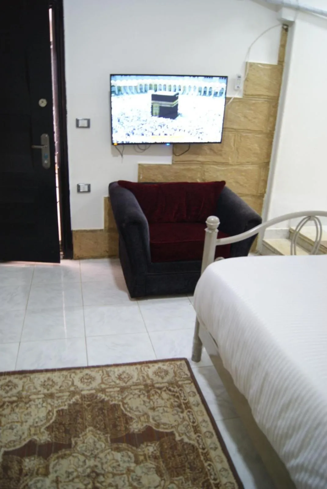 Bedroom, Bed in Triangle Pyramids Boutique